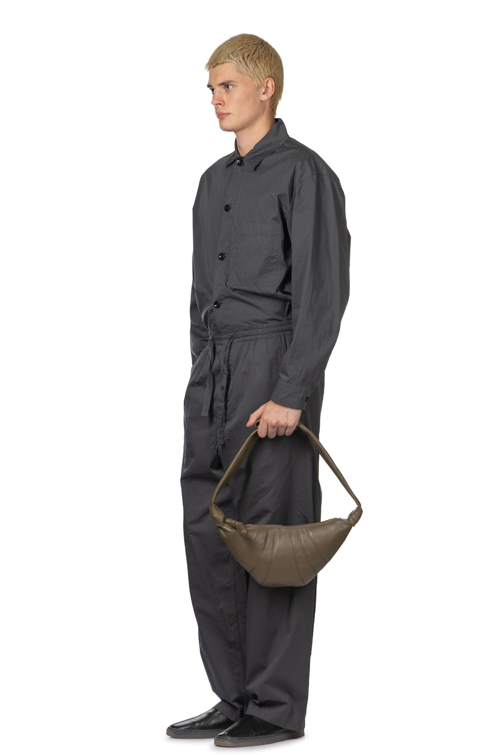 Lemaire - Small Croissant Bag - Soft Nappa Leather - Dark Khaki