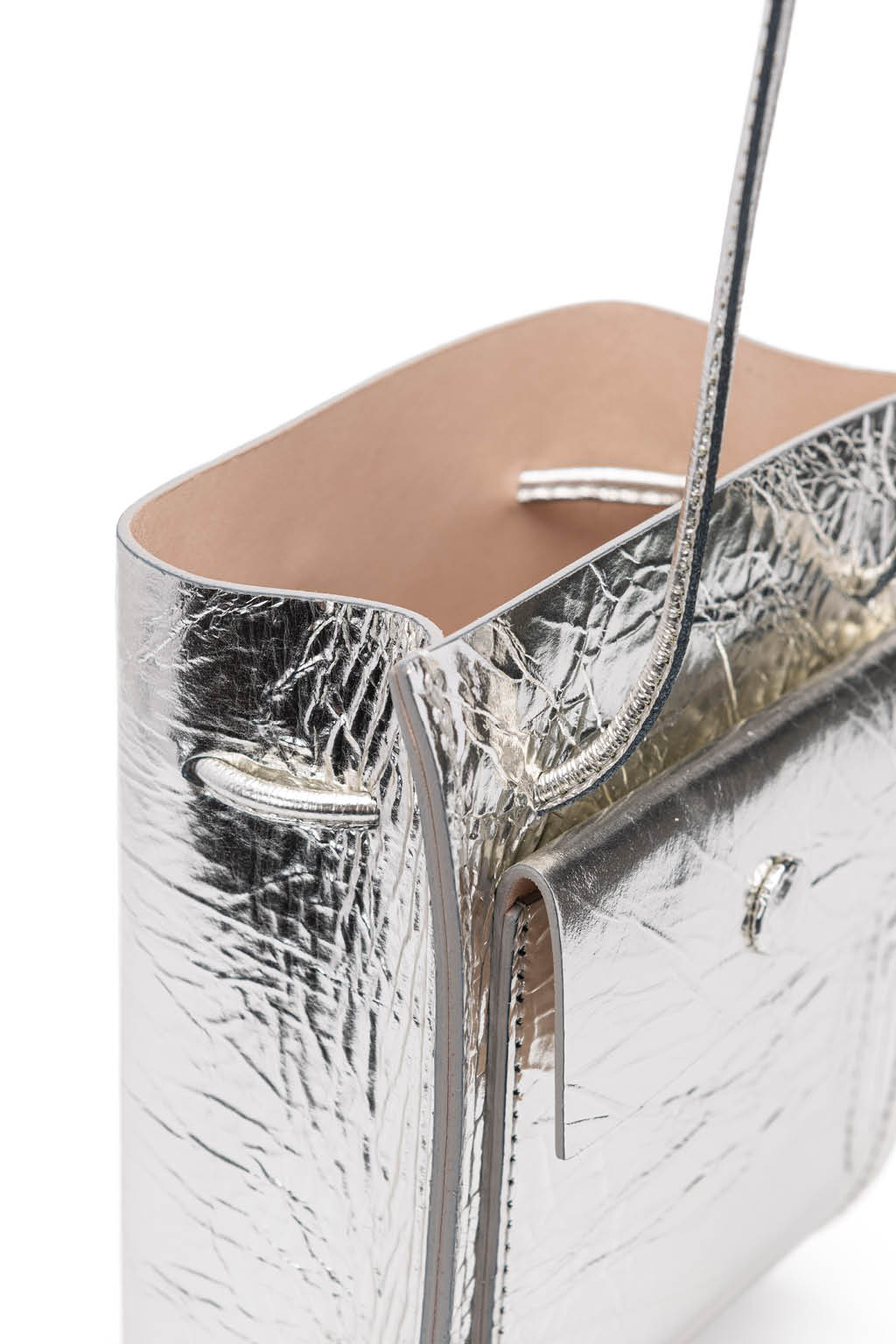 MARROW - Metallic String Pouch-Silver