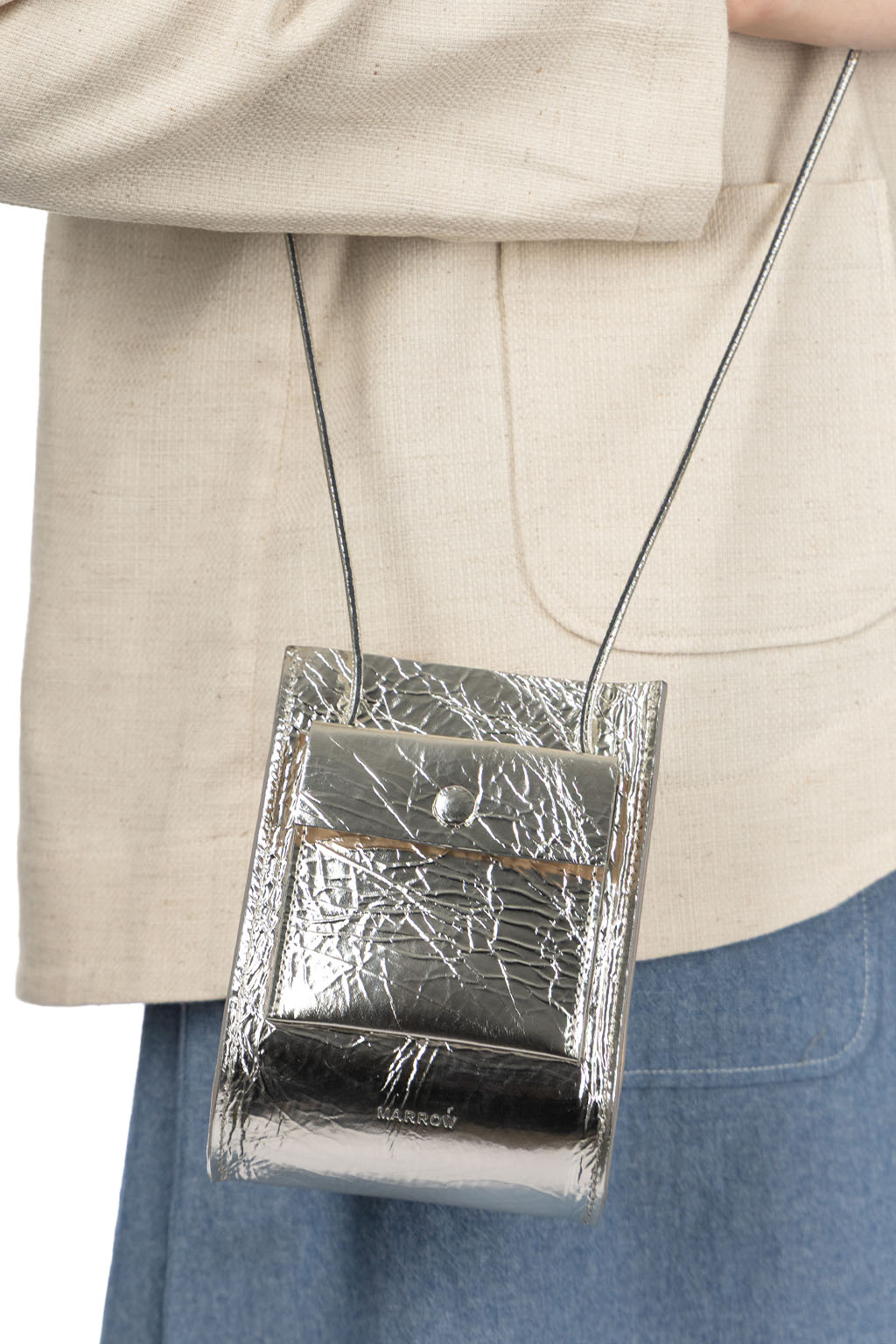 MARROW - Metallic String Pouch-Silver