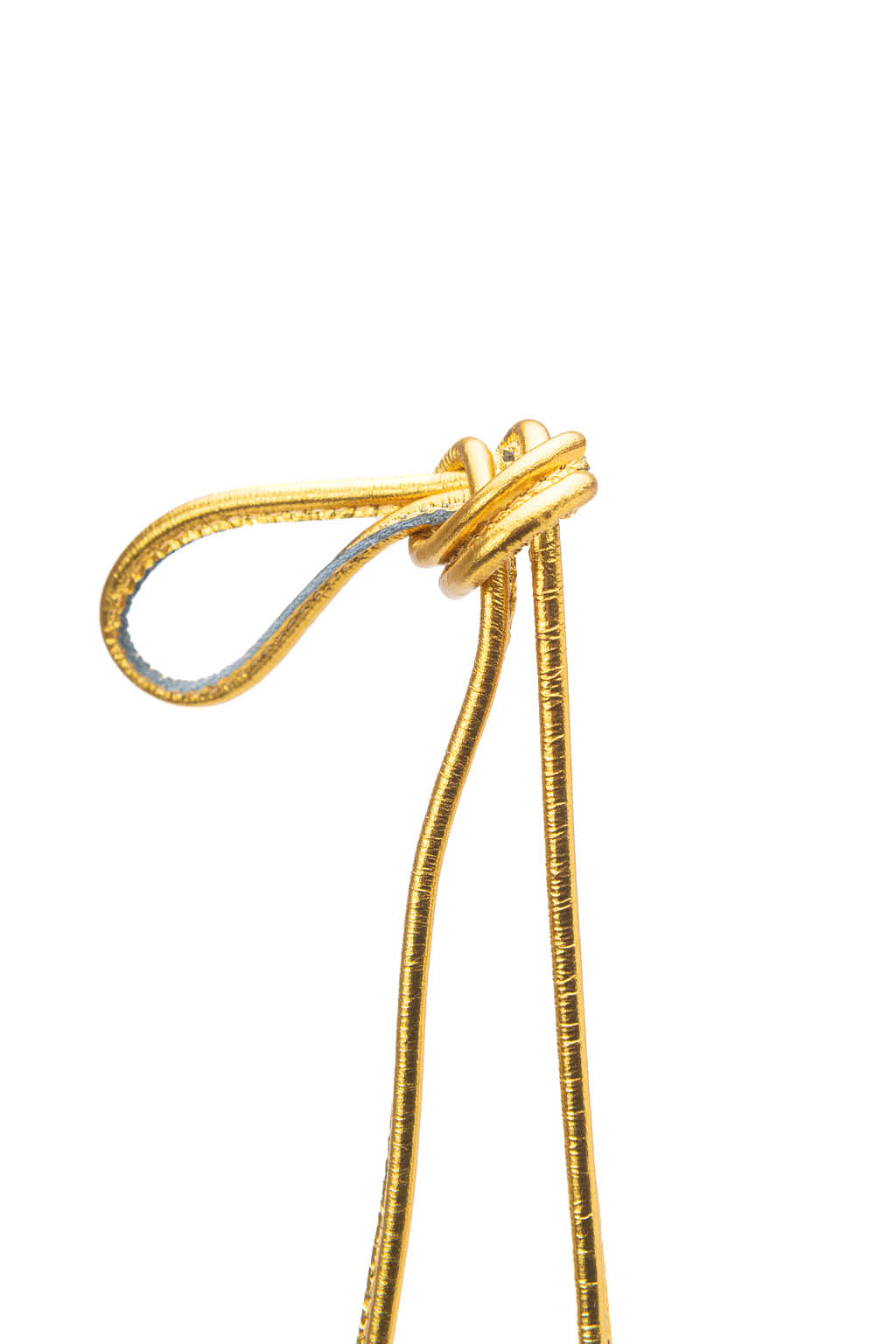 MARROW - Metallic String Pouch-Yellow Gold