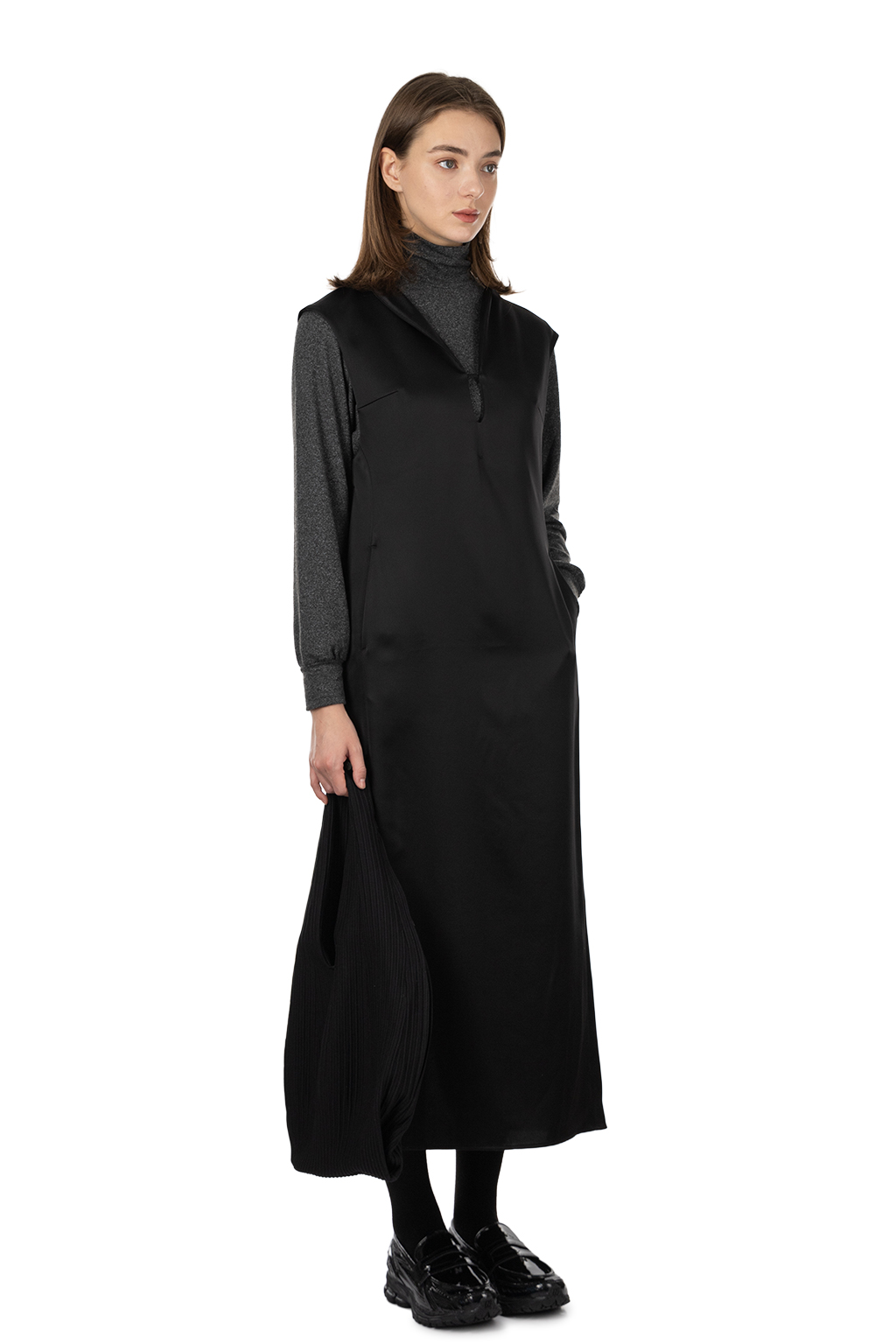 Mame Kurogouchi - Embossed Leather Motif Triacetate Dress - Black