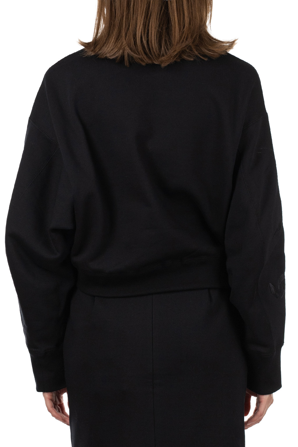 Mame Kurogouchi - Floral Motif Embroidered Sweatshirt - Black