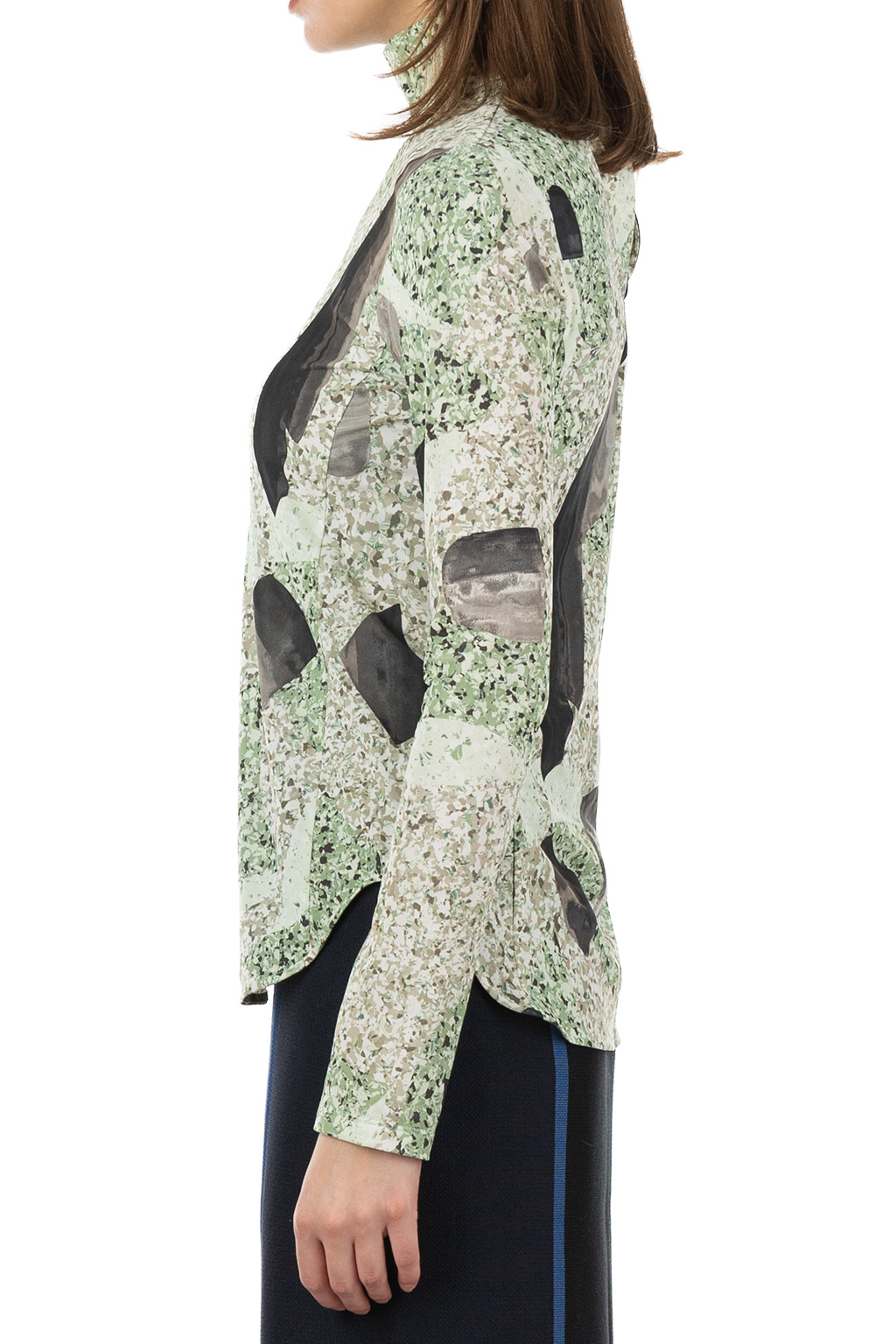 Mame Kurogouchi - Jersey High Neck Top  - Green