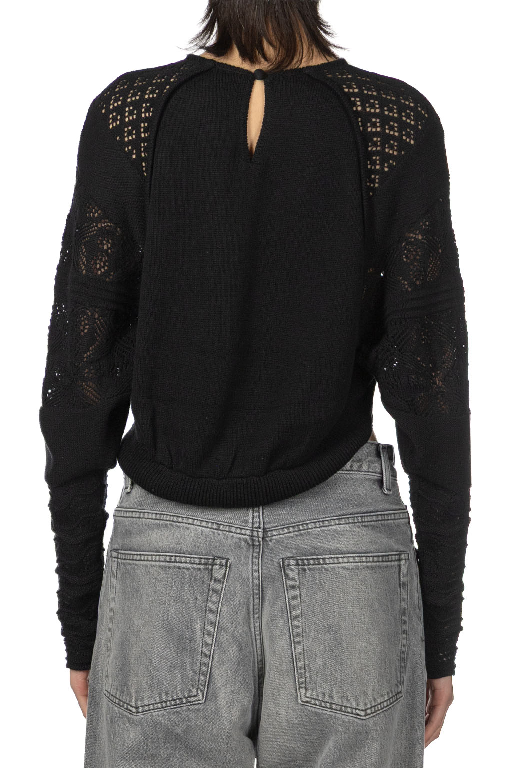 Mame Kurogouchi - Lace Knitted Top - Black