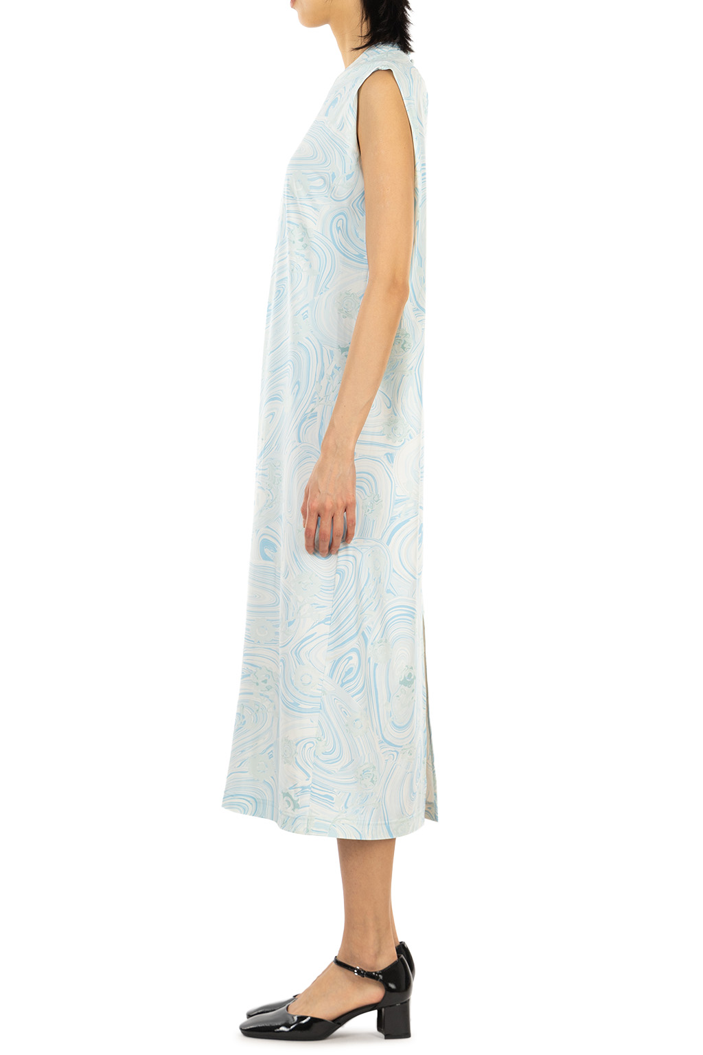Mame Kurogouchi - Marble Print Jersey Dress - Blue
