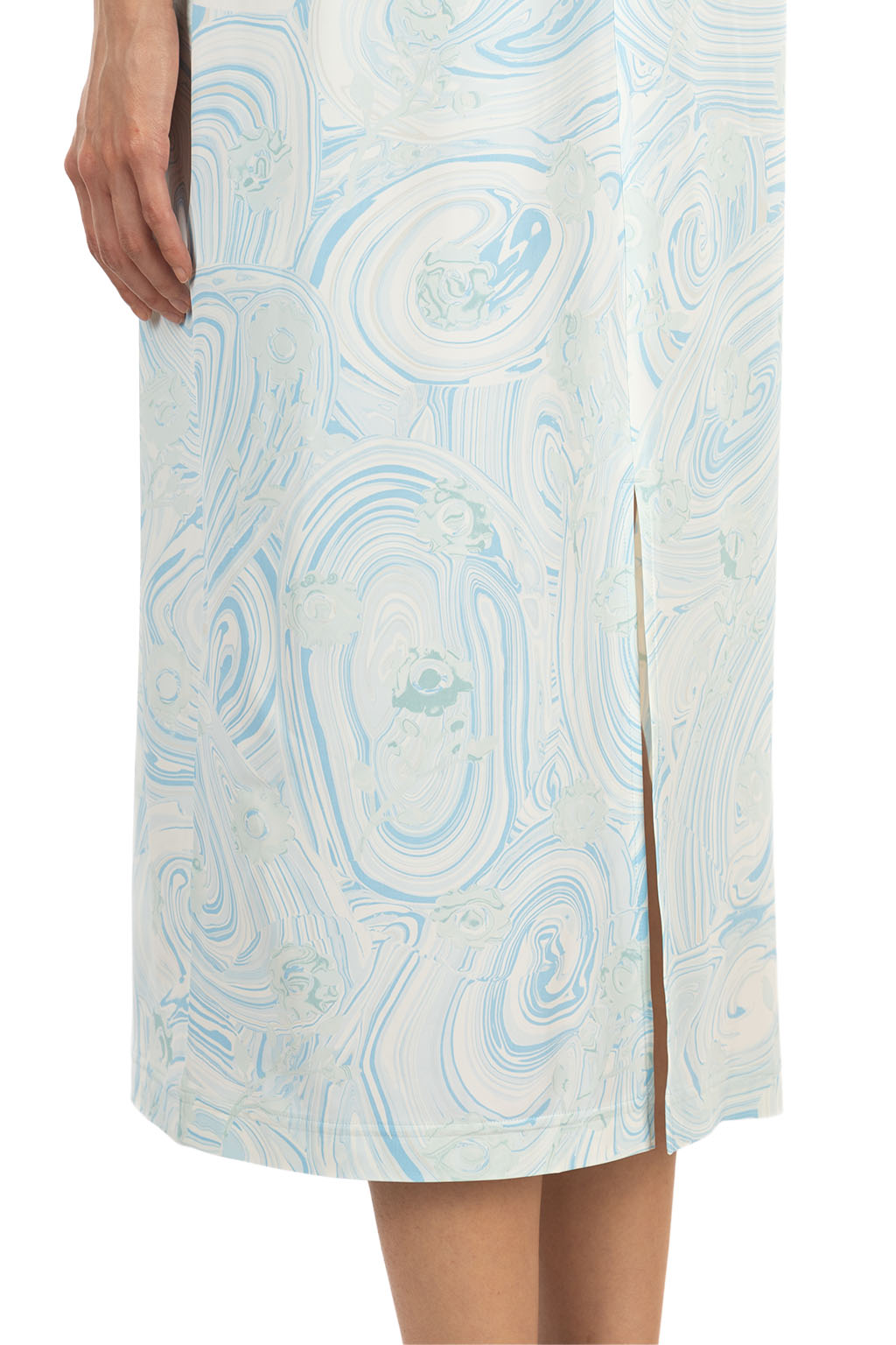 Mame Kurogouchi - Marble Print Jersey Dress - Blue