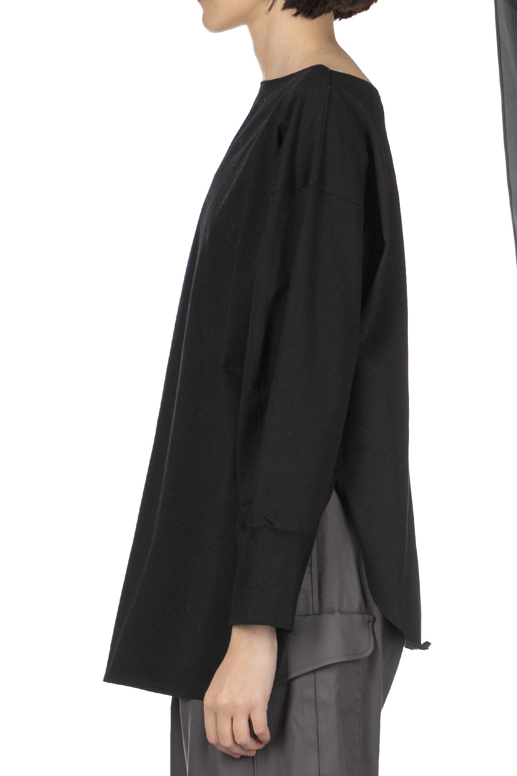 Mame Kurogouchi - Boat Neck Top - Black