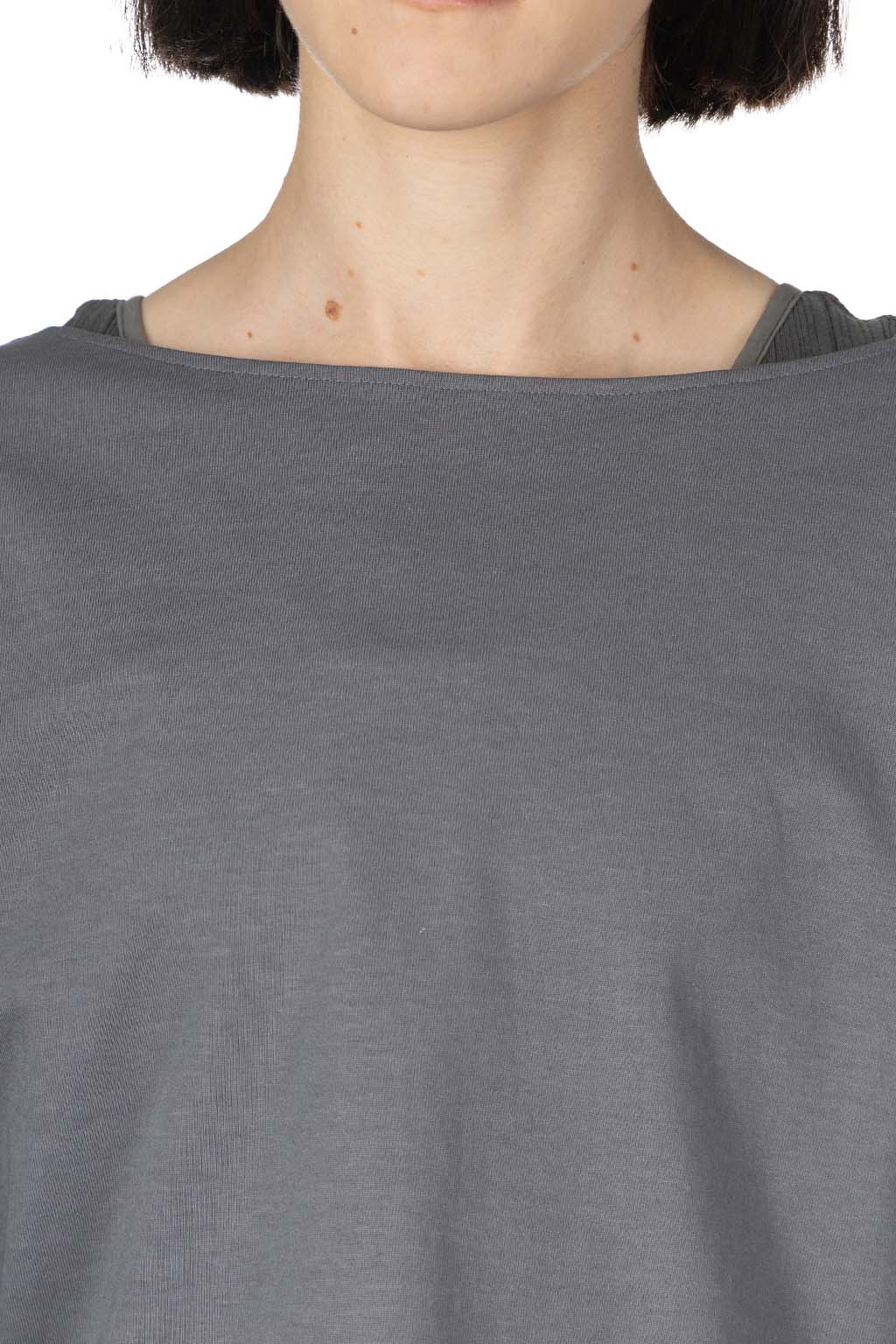Mame Kurogouchi - Boat Neck Top - Grey