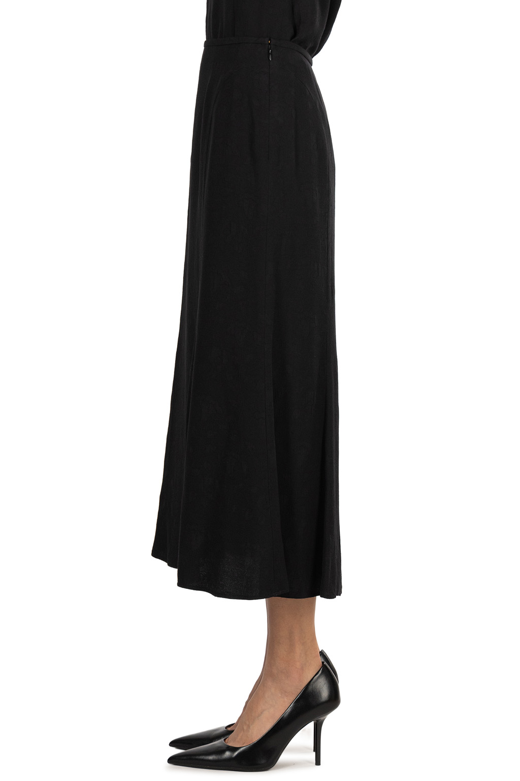 Mame Kurogouchi - Puffed Floral Jacquard Skirt - Black
