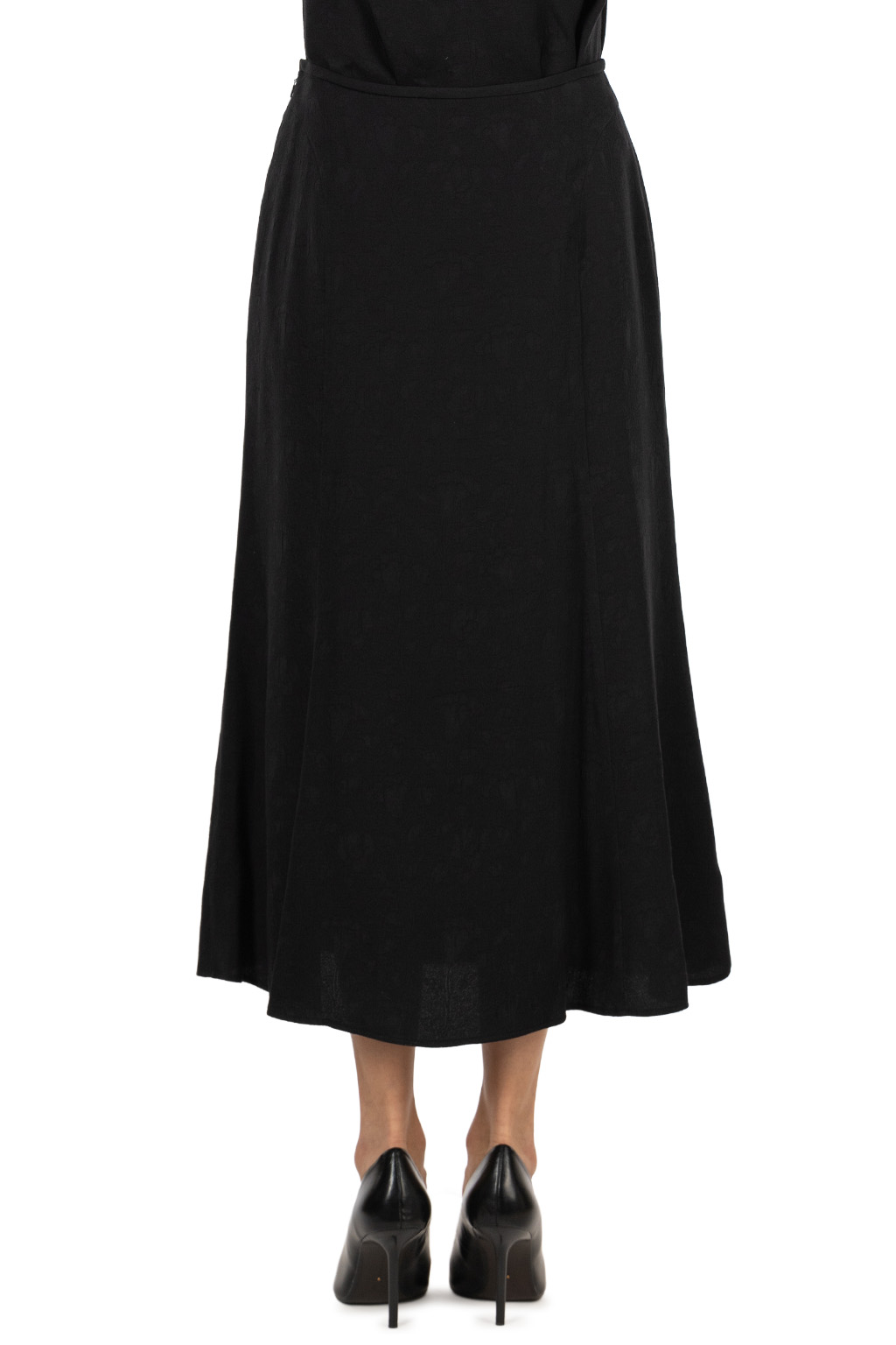 Mame Kurogouchi - Puffed Floral Jacquard Skirt - Black