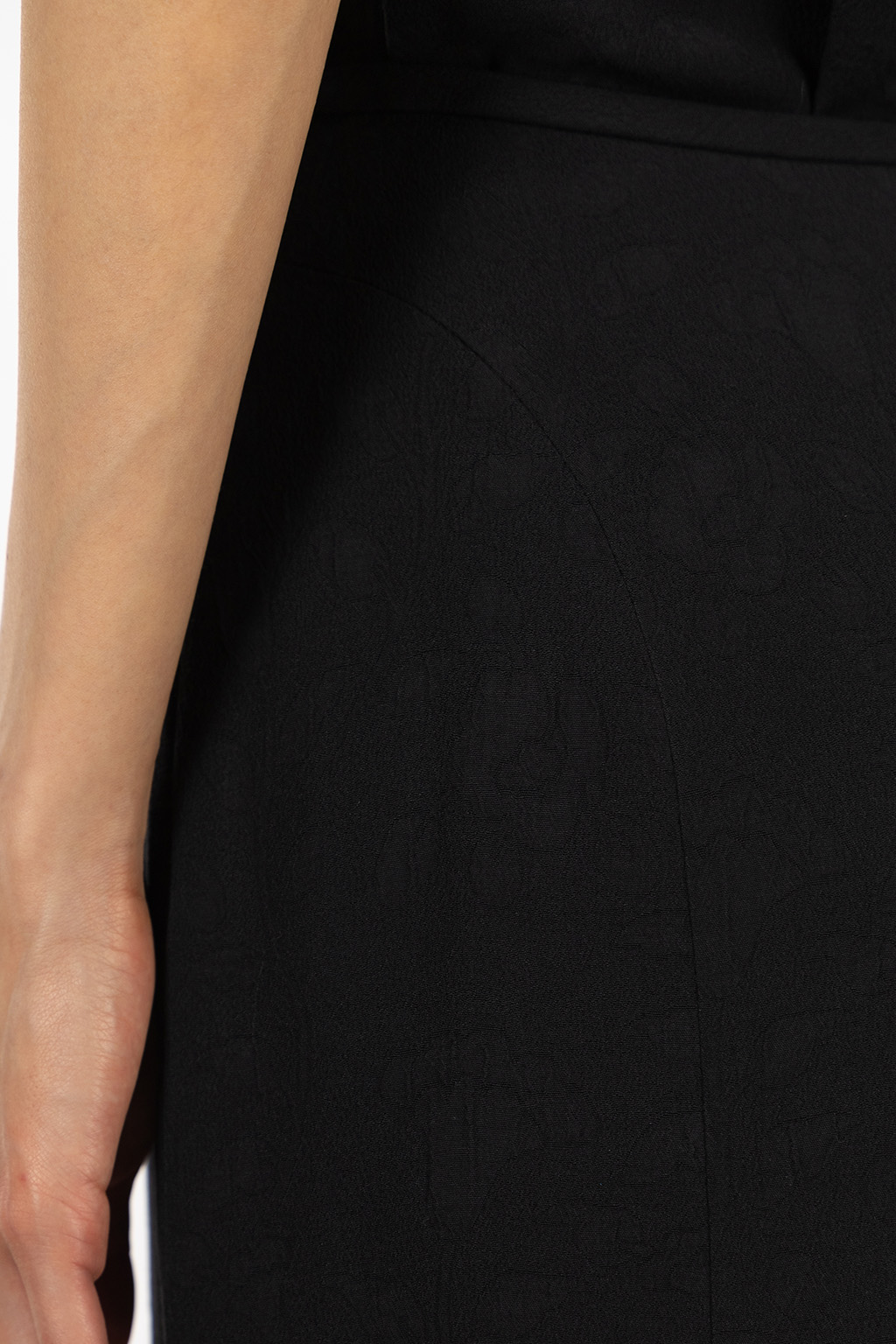 Mame Kurogouchi - Puffed Floral Jacquard Skirt - Black