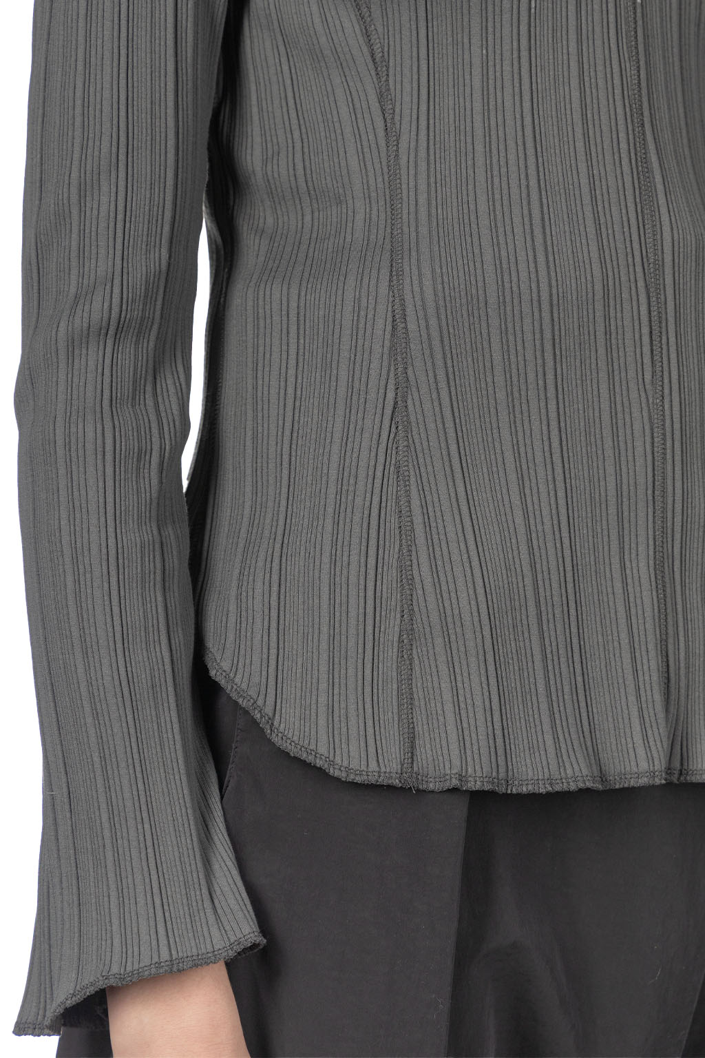 Mame Kurogouchi - Long Sleeves Top - Grey