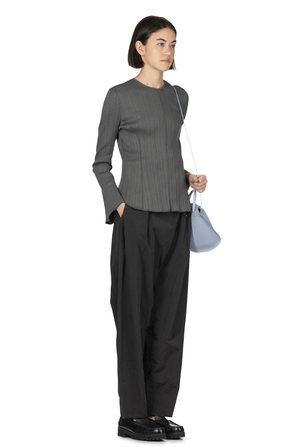 Mame Kurogouchi - Long Sleeves Top - Grey