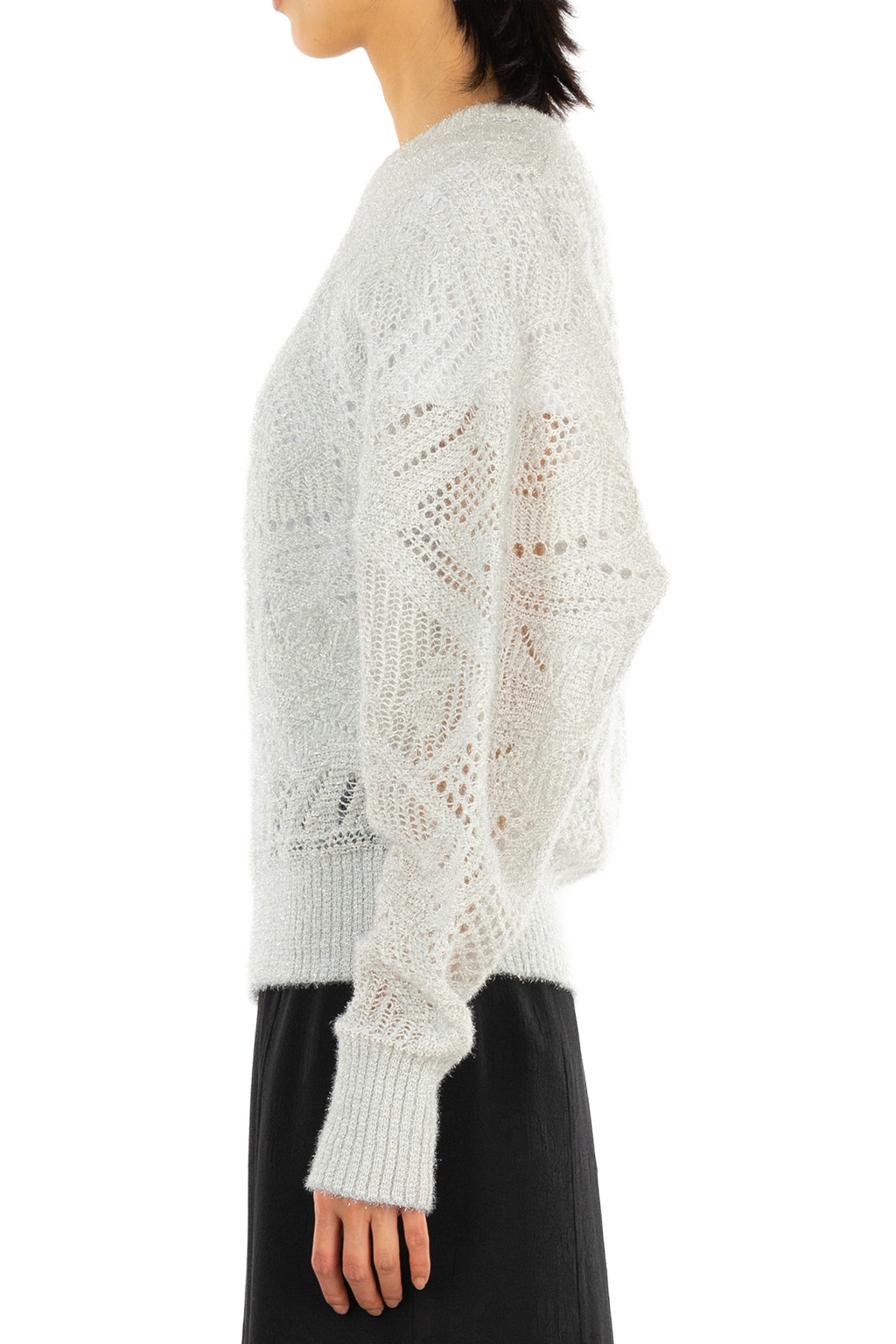Mame Kurogouchi - Shimmering Knit Top - Light Blue