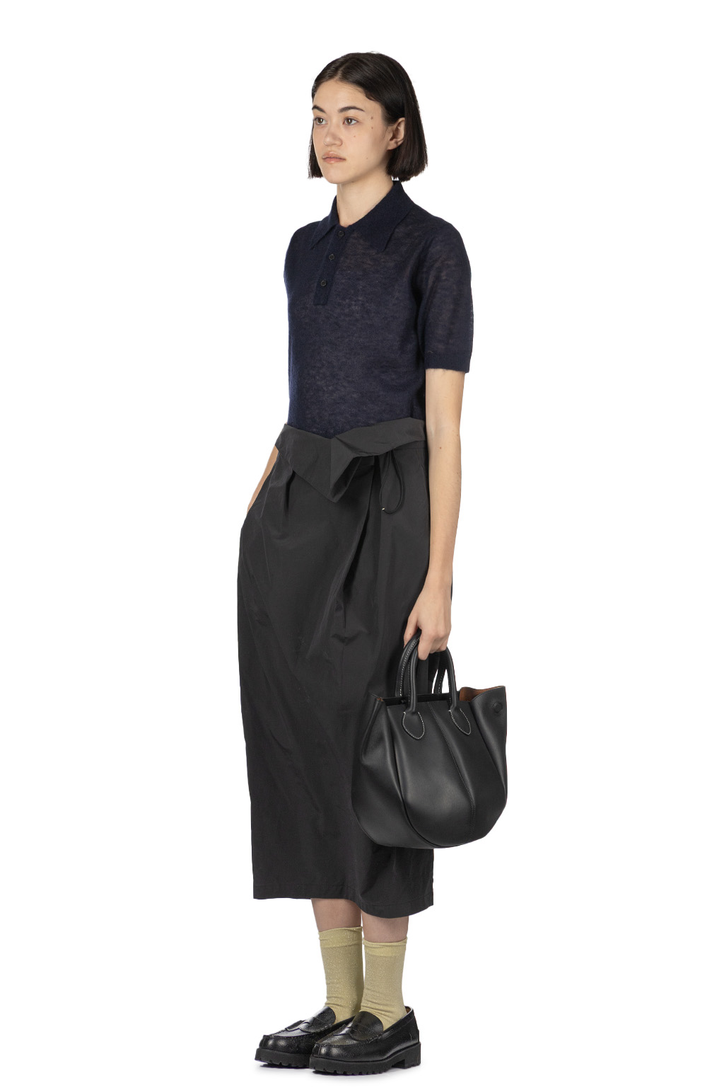 Mame Kurogouchi - Flip Waist Skirt - Black