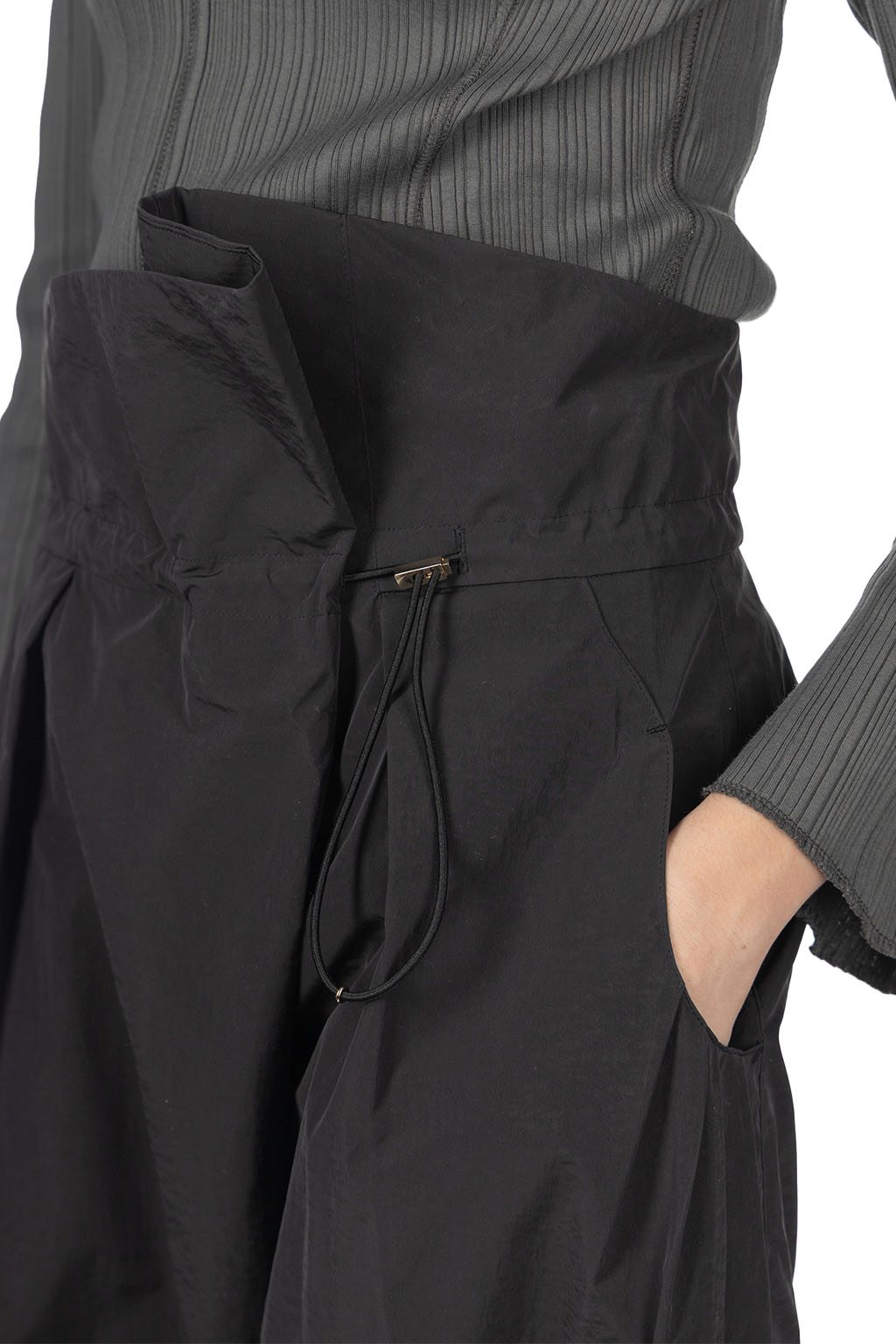 Mame Kurogouchi - Flip Waist Pants - Black