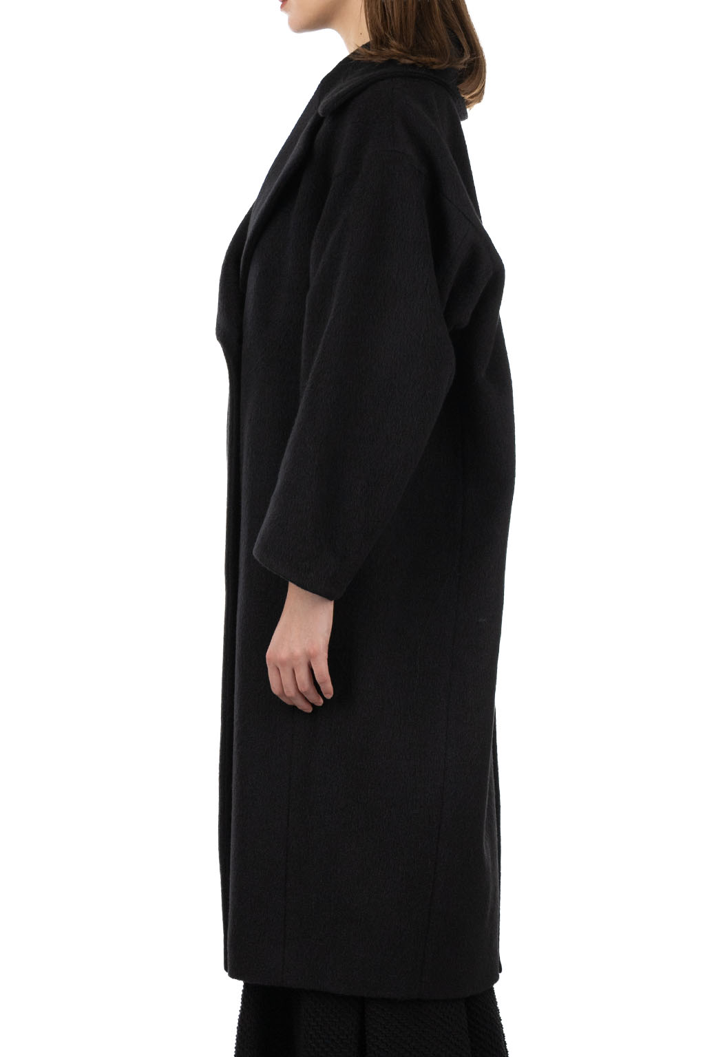Mame Kurogouchi - Wool Alpaca Long Coat - Black
