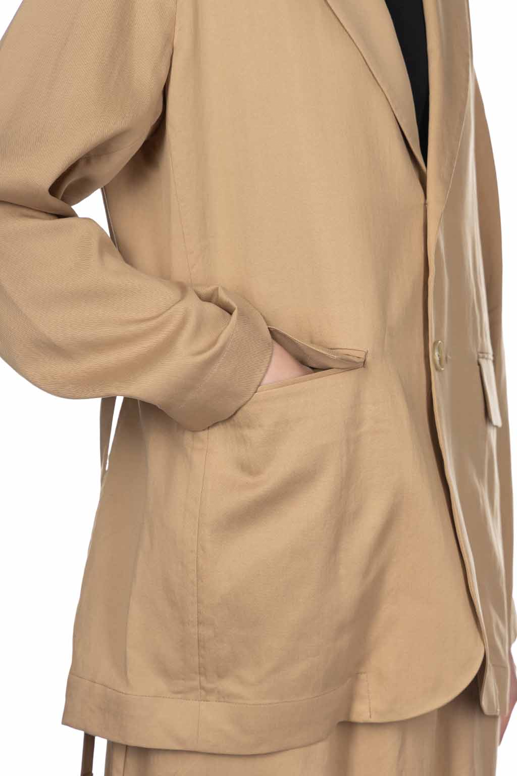 Manon - Belted Middle Jacket - Camel