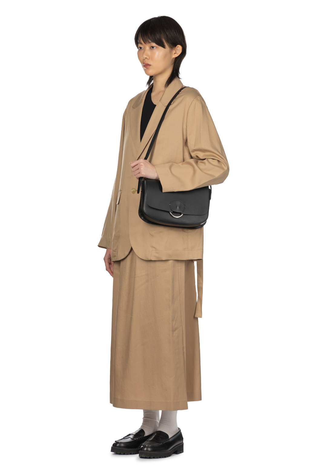 Manon - Belted Middle Jacket - Camel