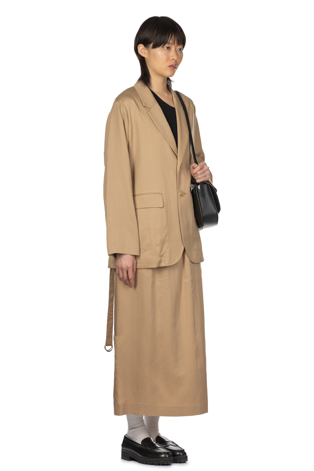 Manon - Belted Middle Jacket - Camel