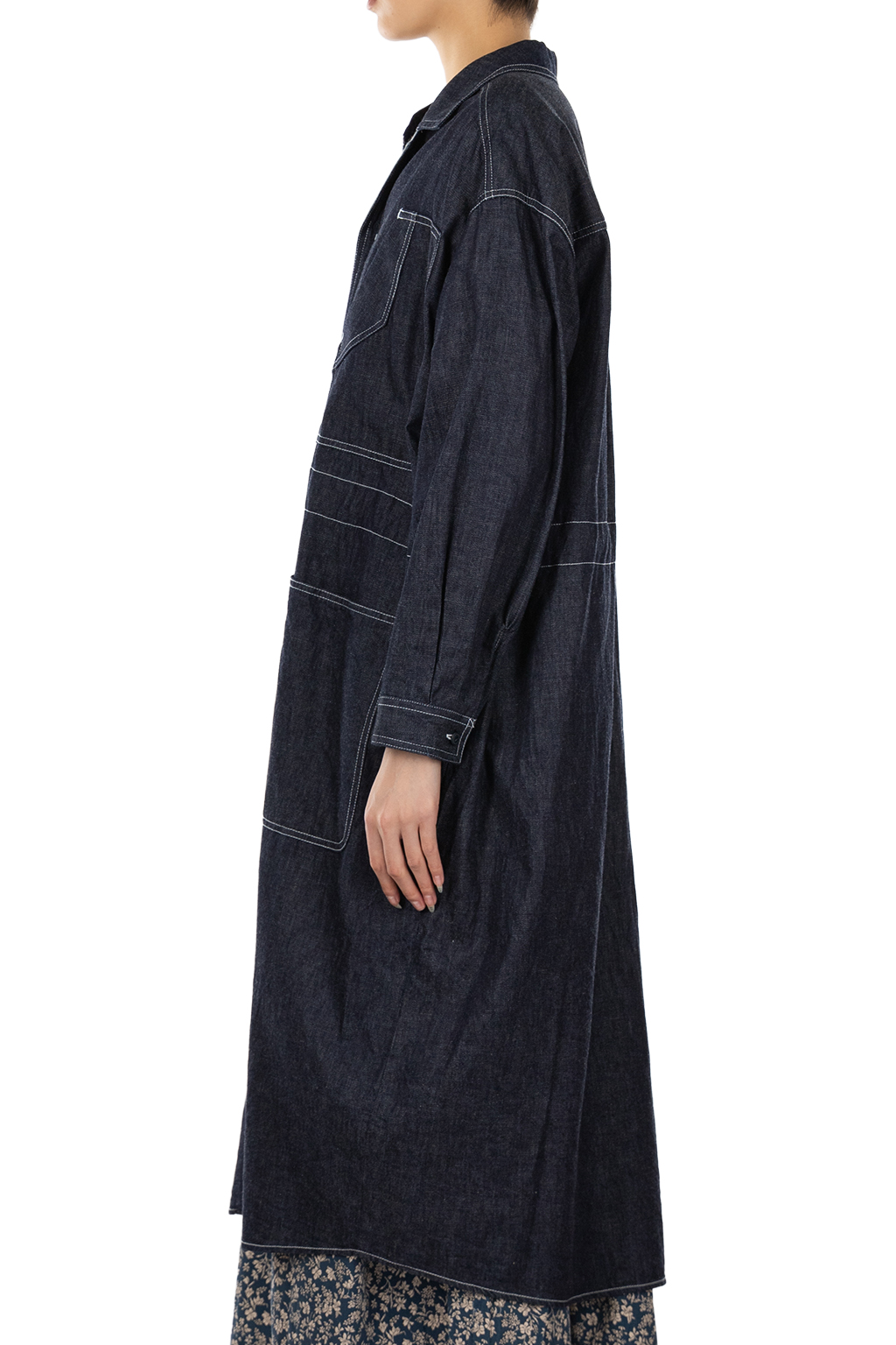 Manon - Denim Work Dress with Drop Shoulder