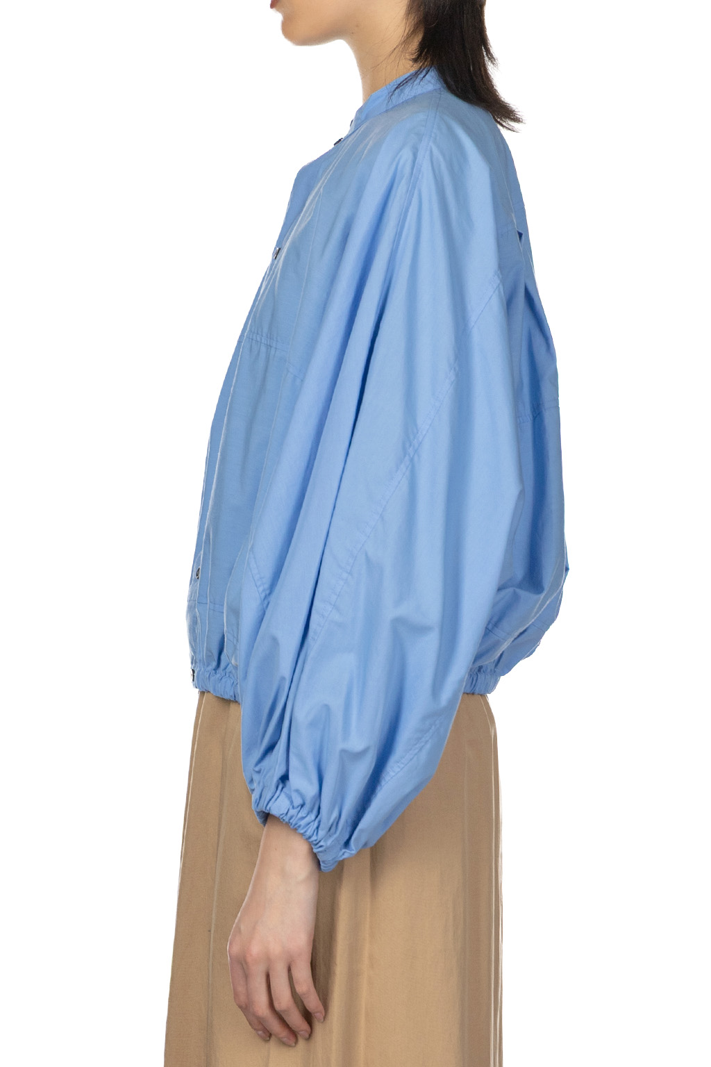 Manon - Dolman Sleeve Short Shirt - Blue