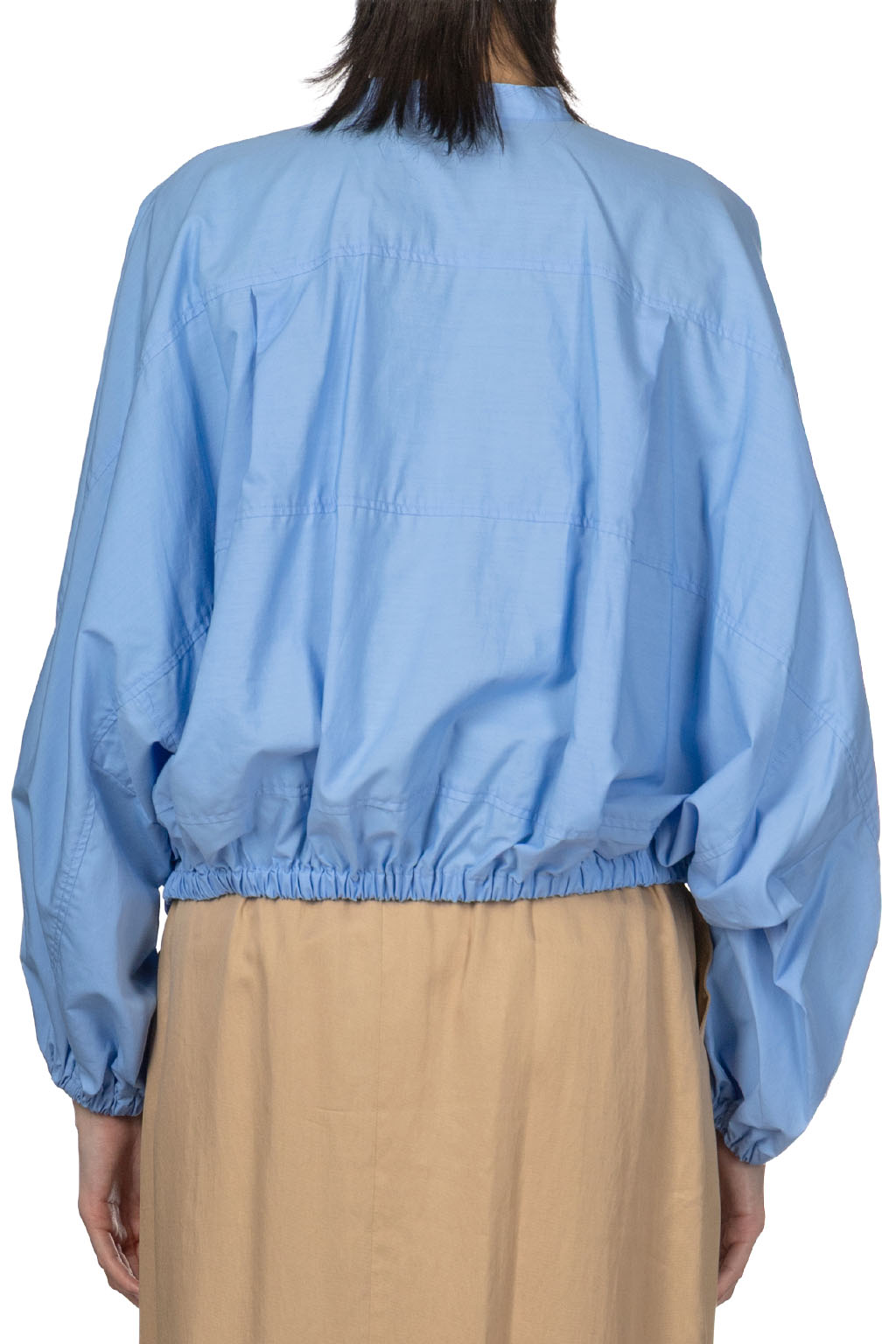 Manon - Dolman Sleeve Short Shirt - Blue