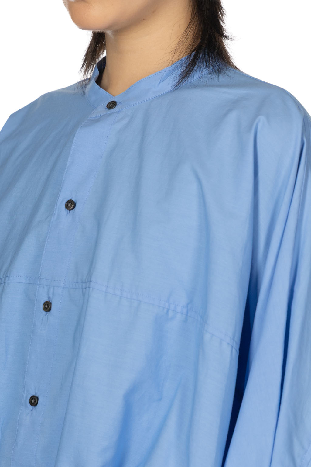 Manon - Dolman Sleeve Short Shirt - Blue