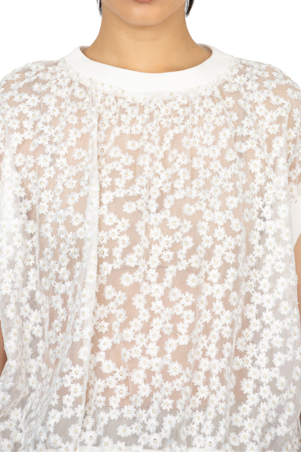 Manon - Floral Embroidery PO Blouse - White