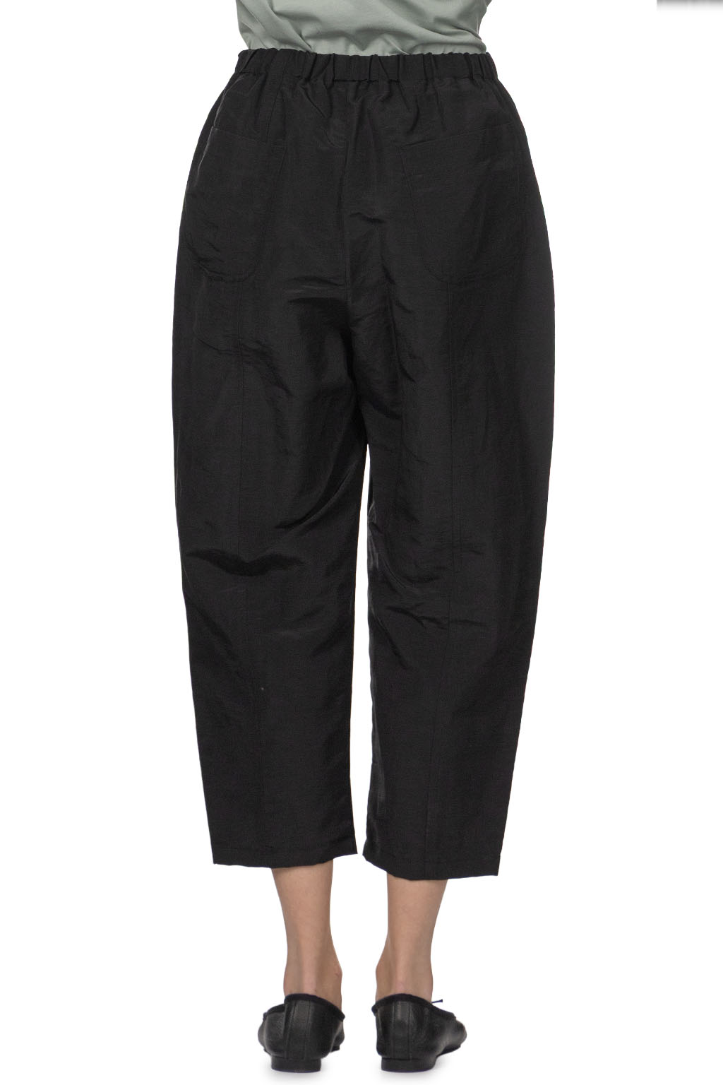 Manon - Linen Nylon Easy Pants - Black