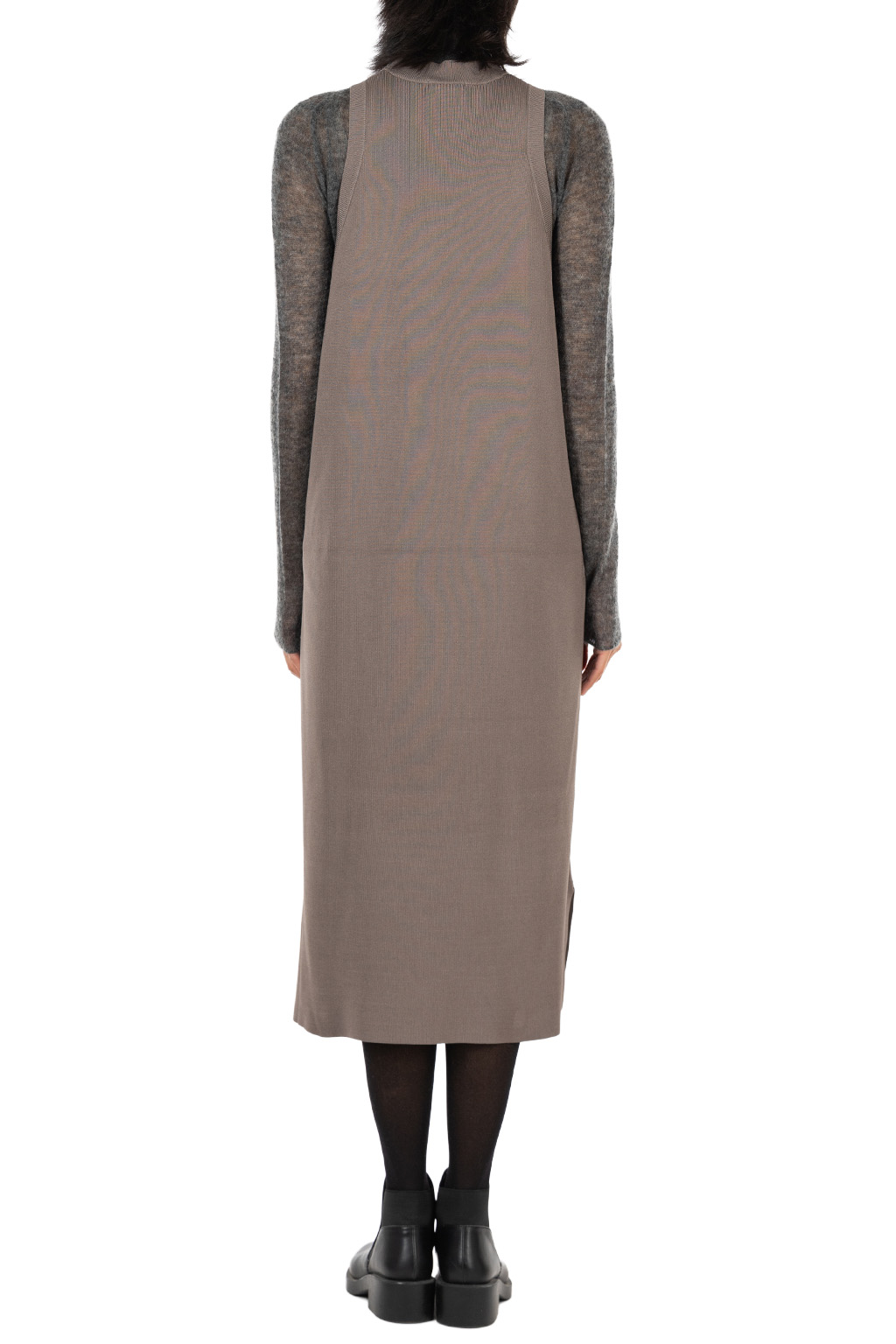 Manon - N0 SLEEVE LONG KNIT ONE PIECE DRESS