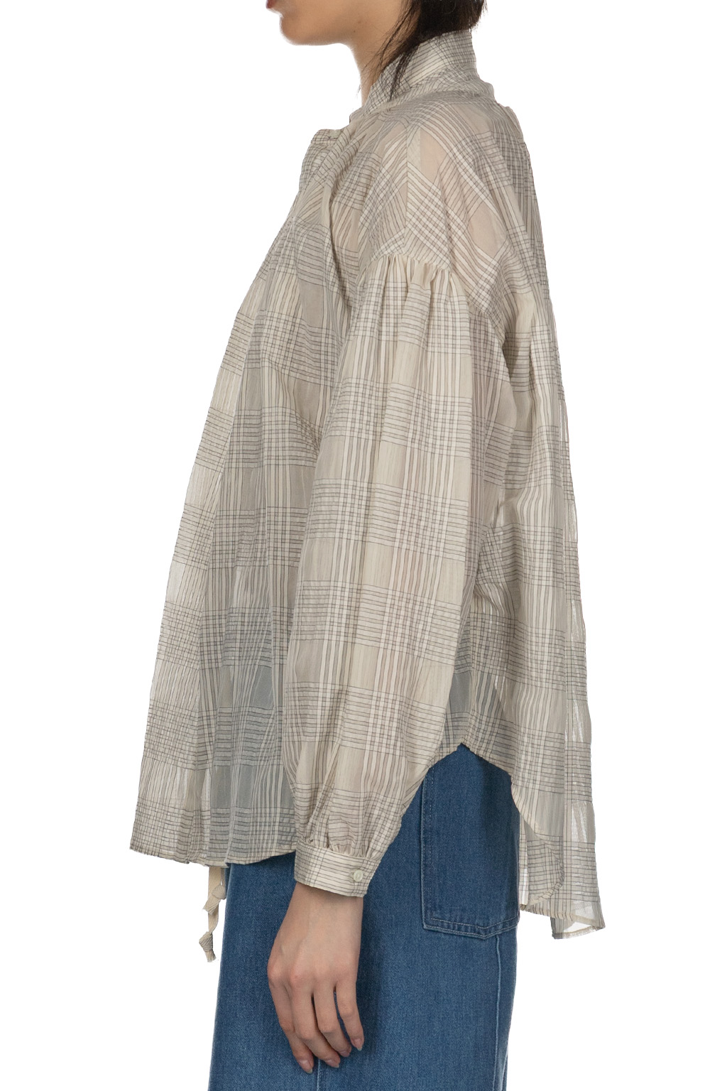 Manon - Sheer Check Amical Shirt - Ivory