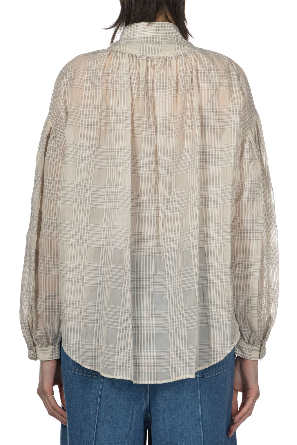 Manon - Sheer Check Amical Shirt - Ivory