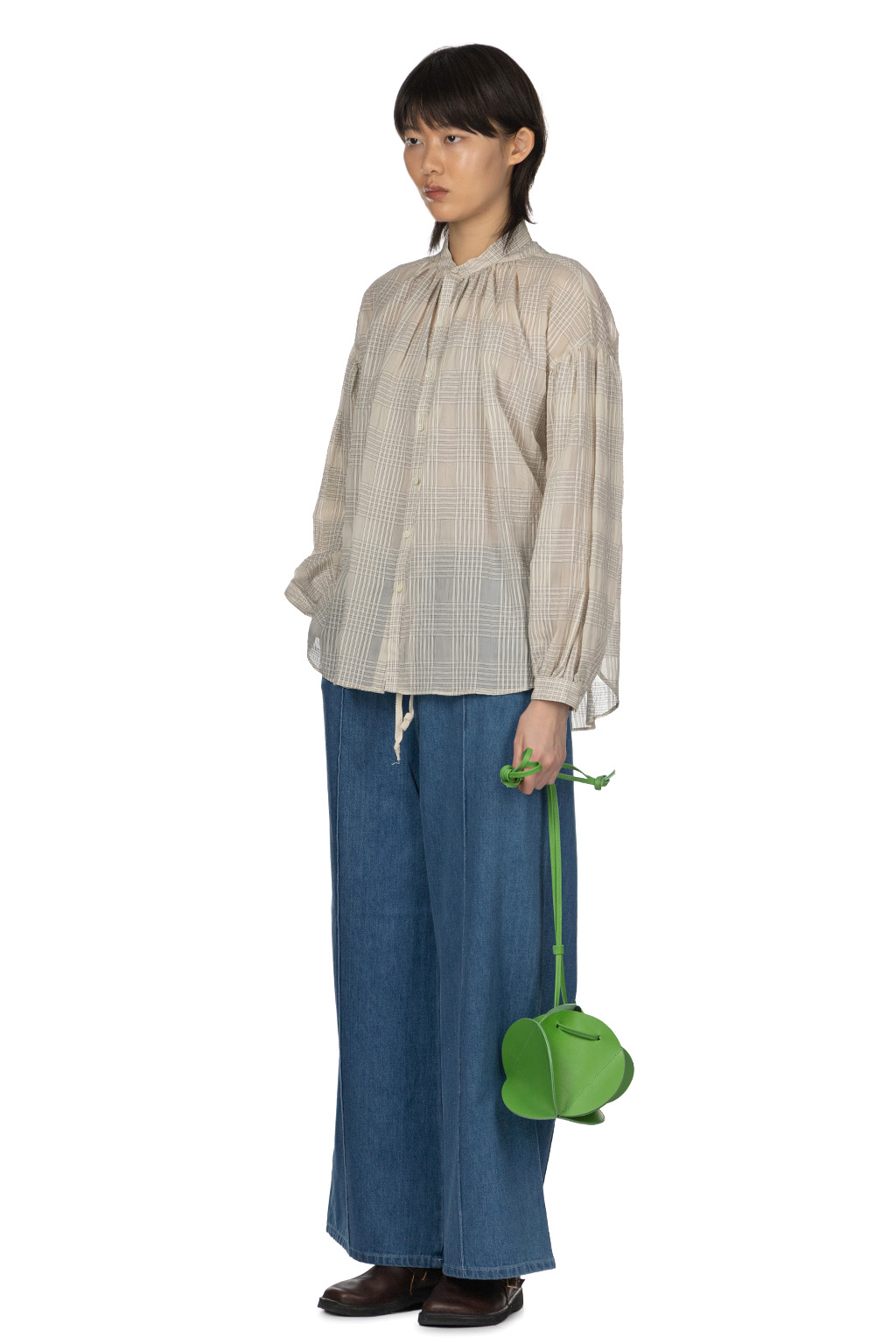Manon - Sheer Check Amical Shirt - Ivory