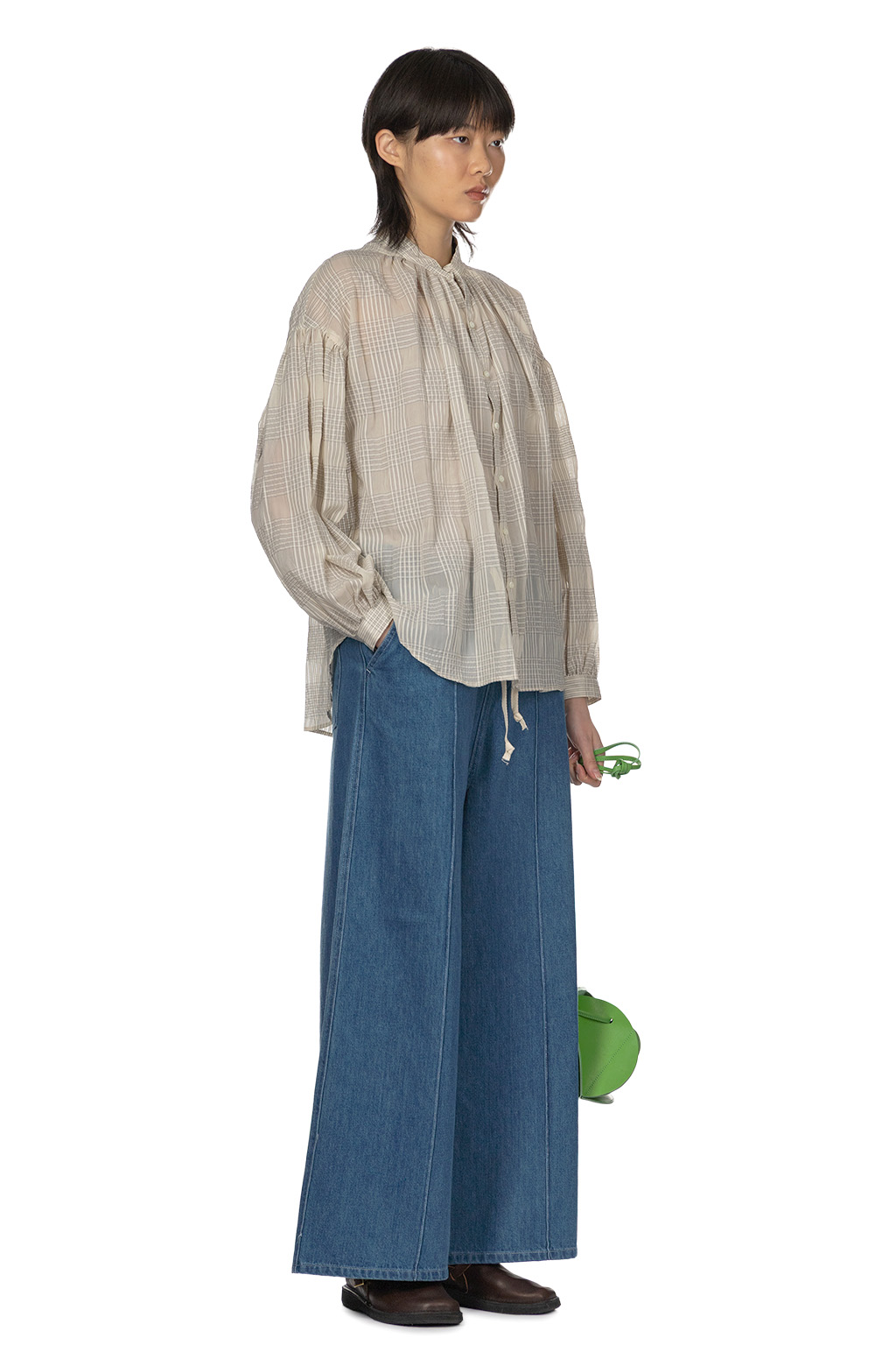 Manon - Sheer Check Amical Shirt - Ivory