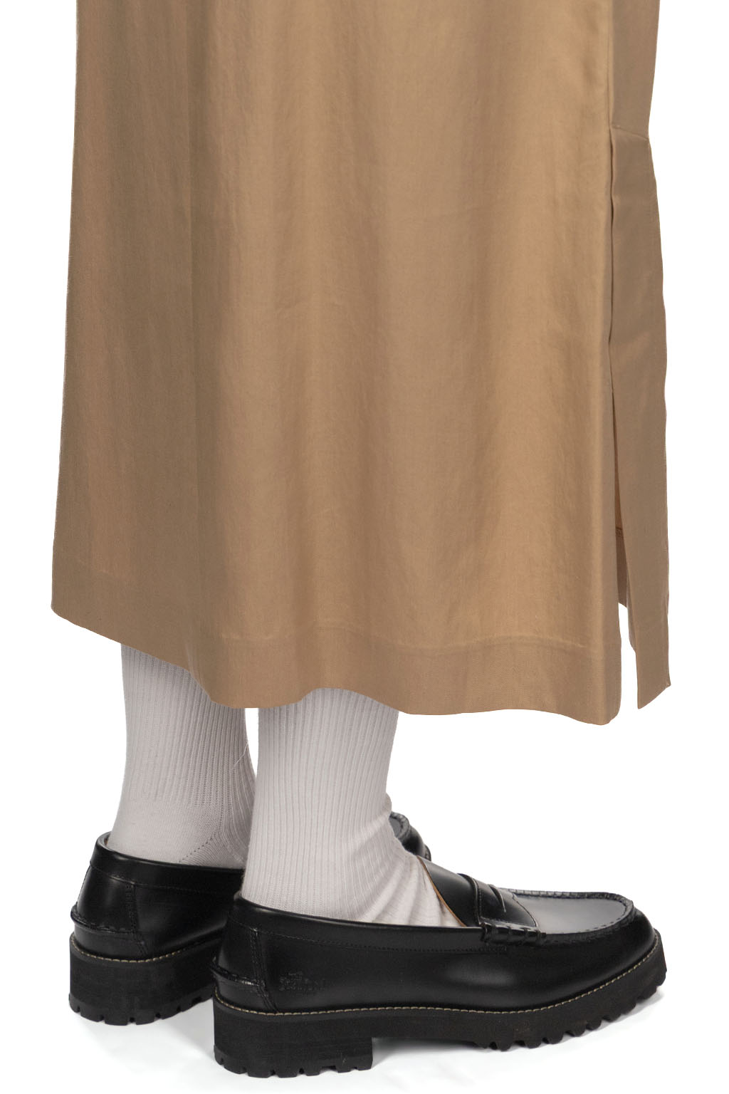 Manon - Slit Tight Skirt - Camel