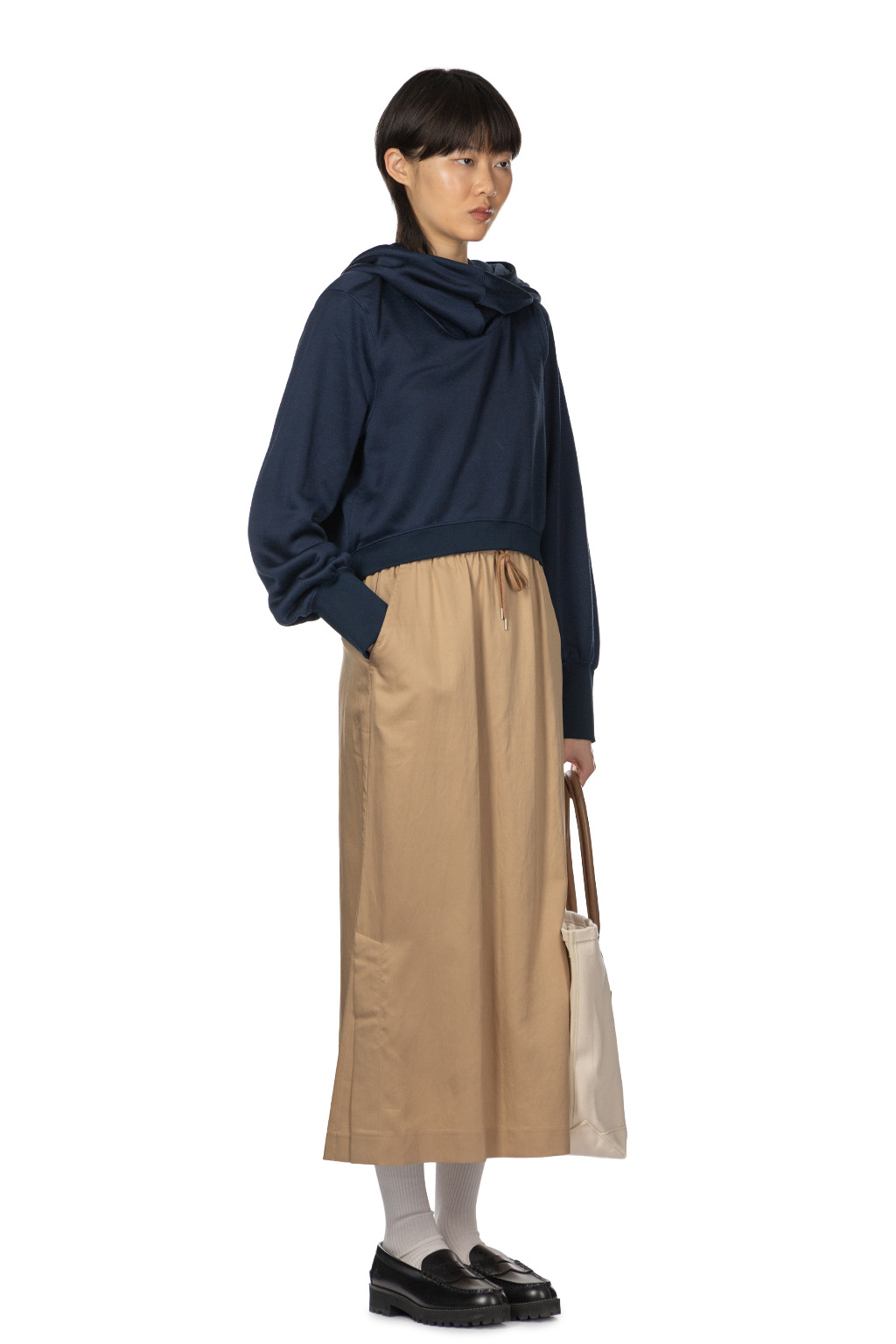 Manon - Slit Tight Skirt - Camel
