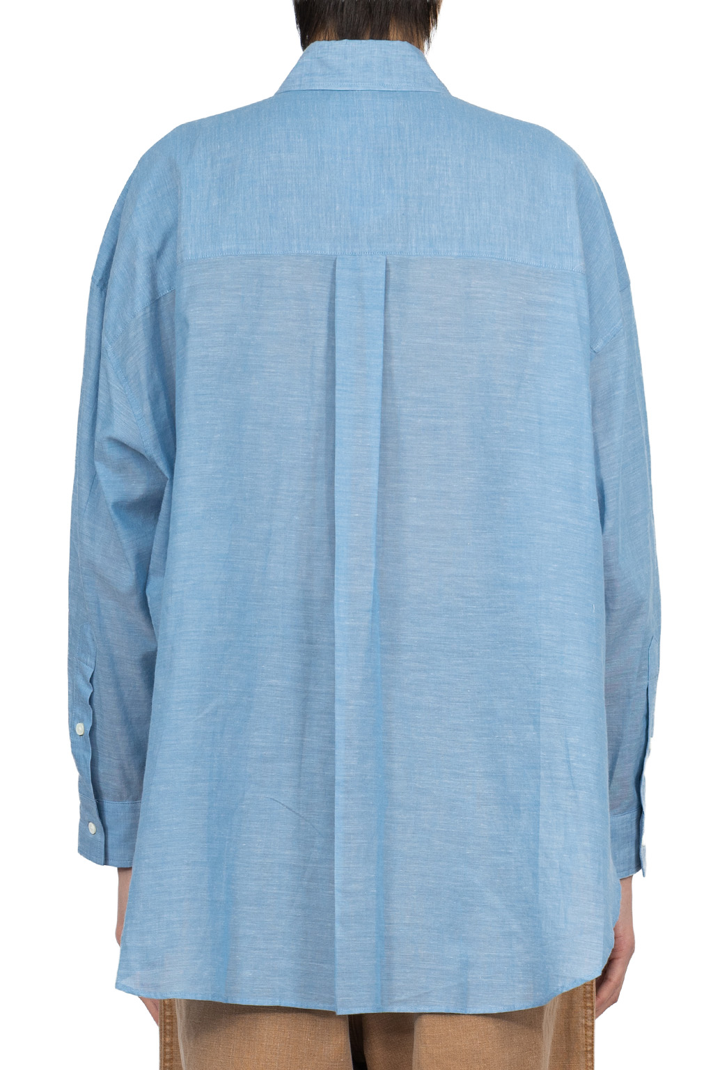Manon - W Pocket Big Shirt - Blue