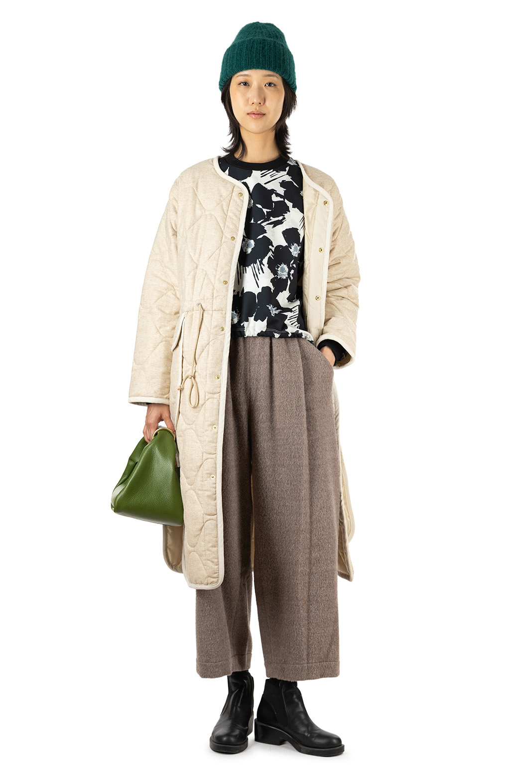 Manon - WOOL QUILT PIPING COAT