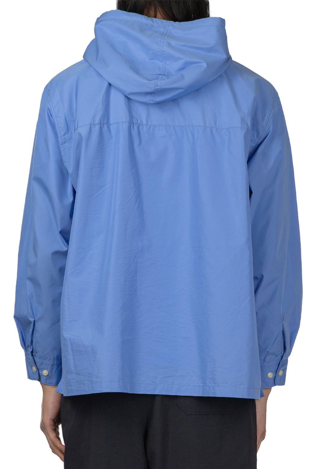 Manual Alphabet - Cotton Polyester Poplin Hood Shirt - Sax