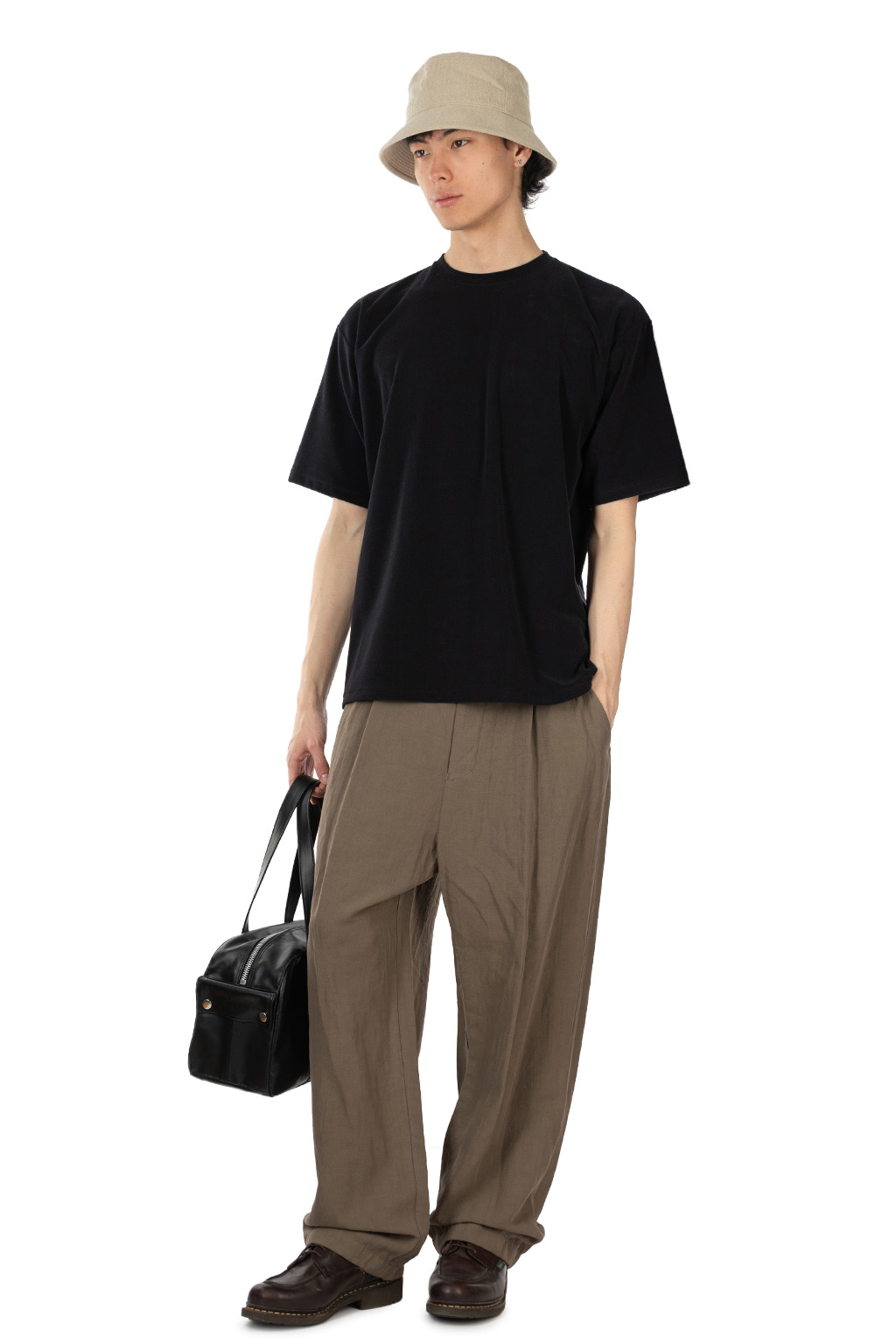 Manual Alphabet - High Gauge Pile Crew Neck Tee - Black