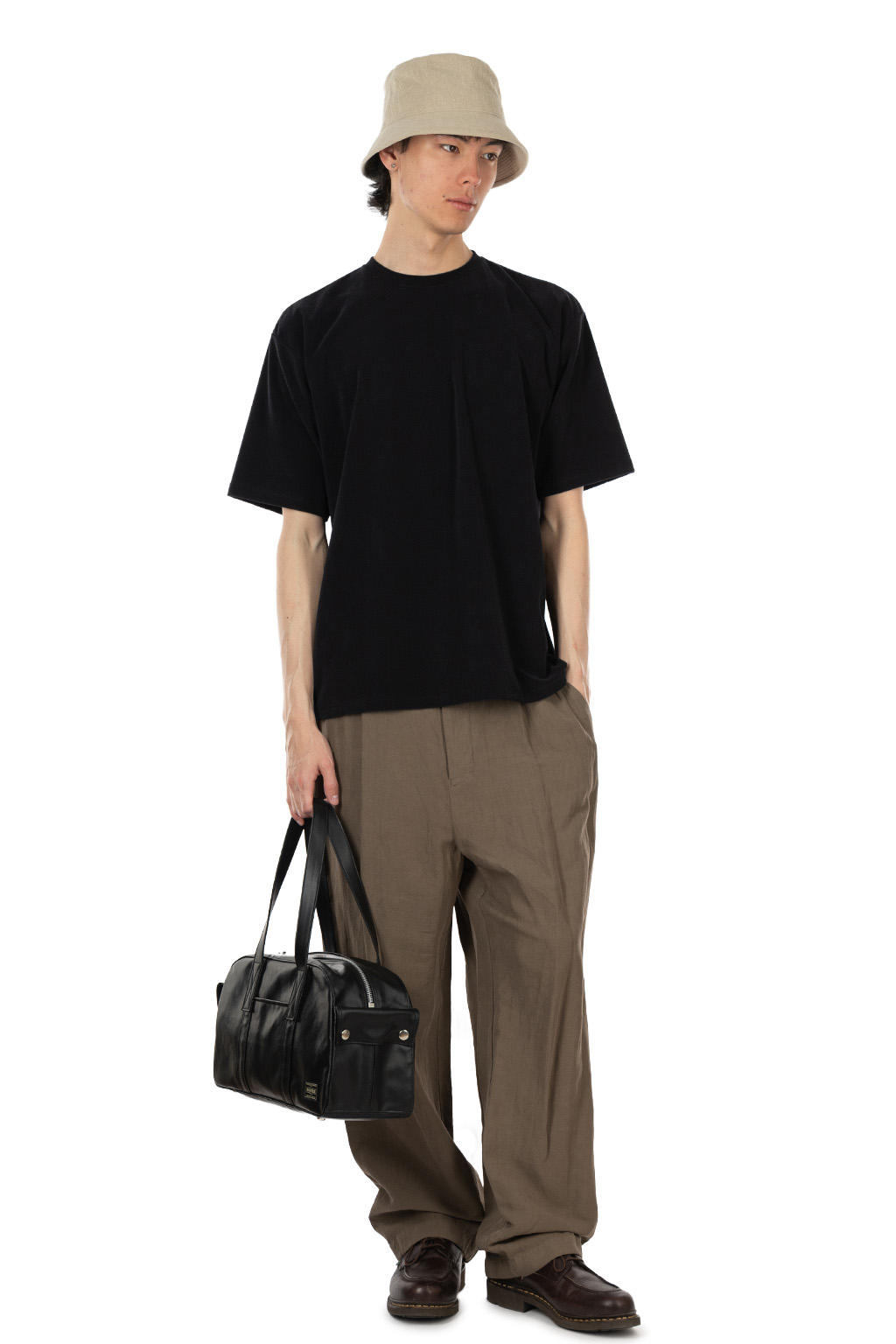 Manual Alphabet - High Gauge Pile Crew Neck Tee - Black
