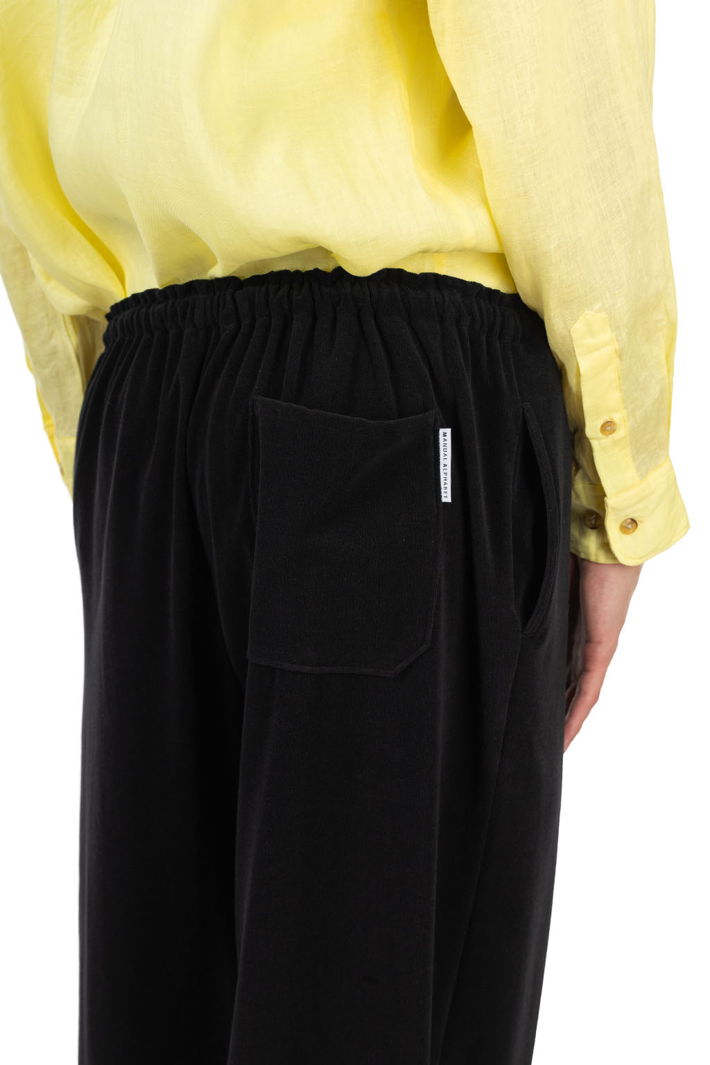Manual Alphabet - High Gauge Pile Easy Pants - Black