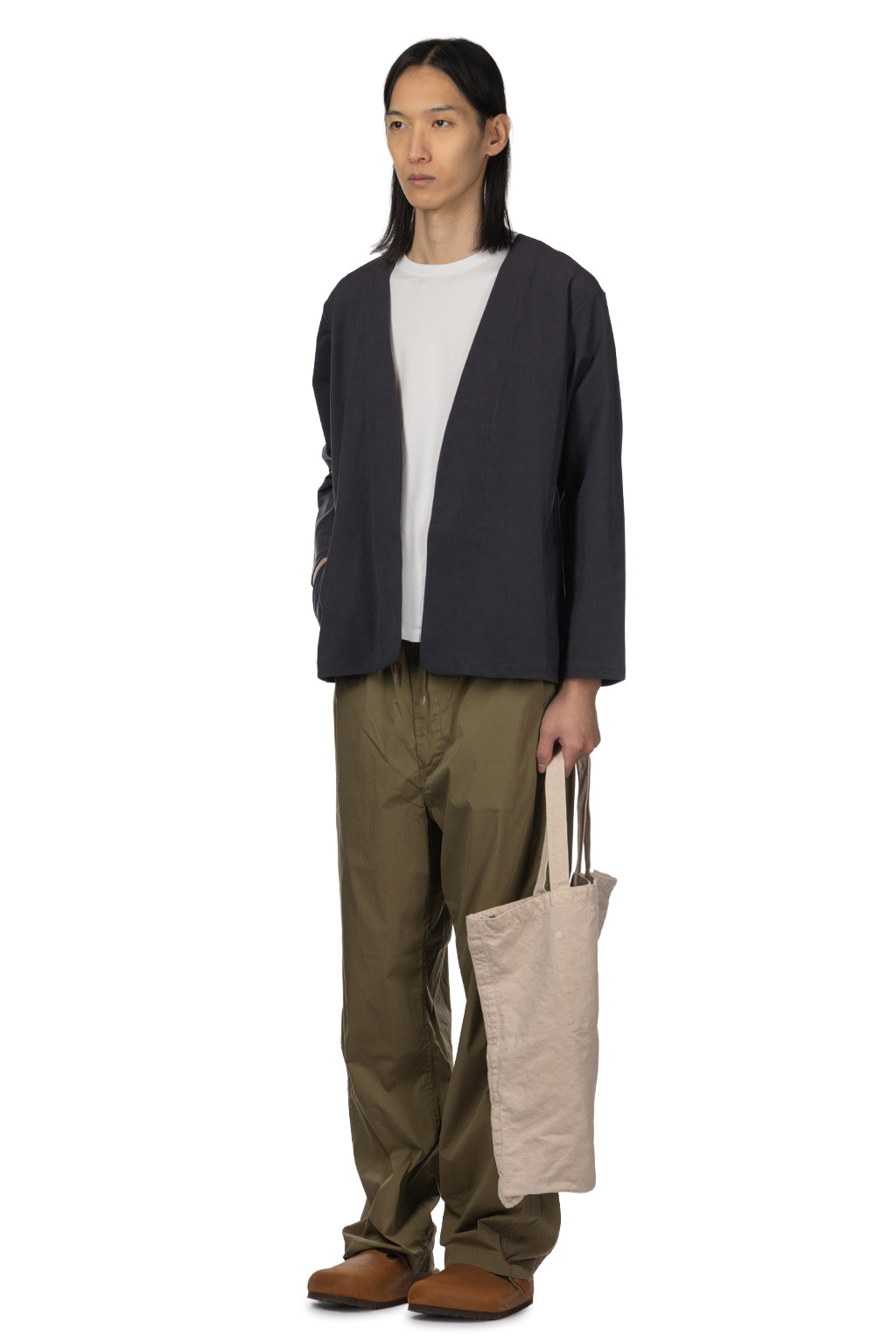 Manual Alphabet - Jourdigun Jersey Cardigan - Charcoal