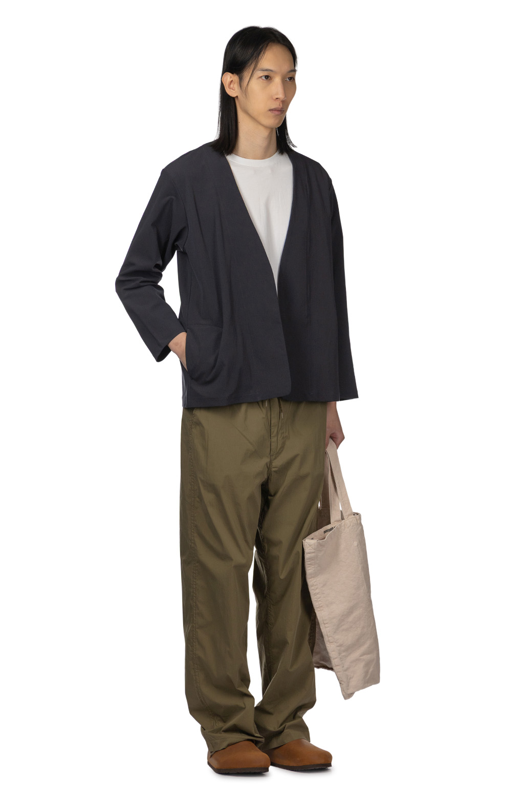 Manual Alphabet - Jourdigun Jersey Cardigan - Charcoal