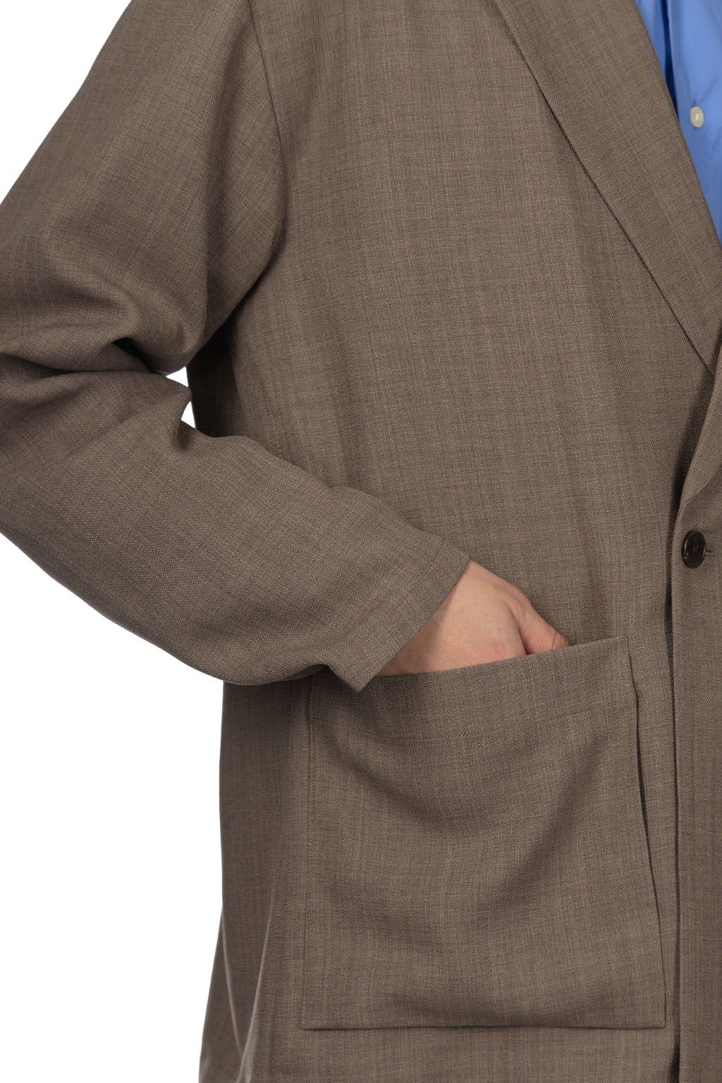 Manual Alphabet - Mesh Oxford Comfort Jacket - Mocha