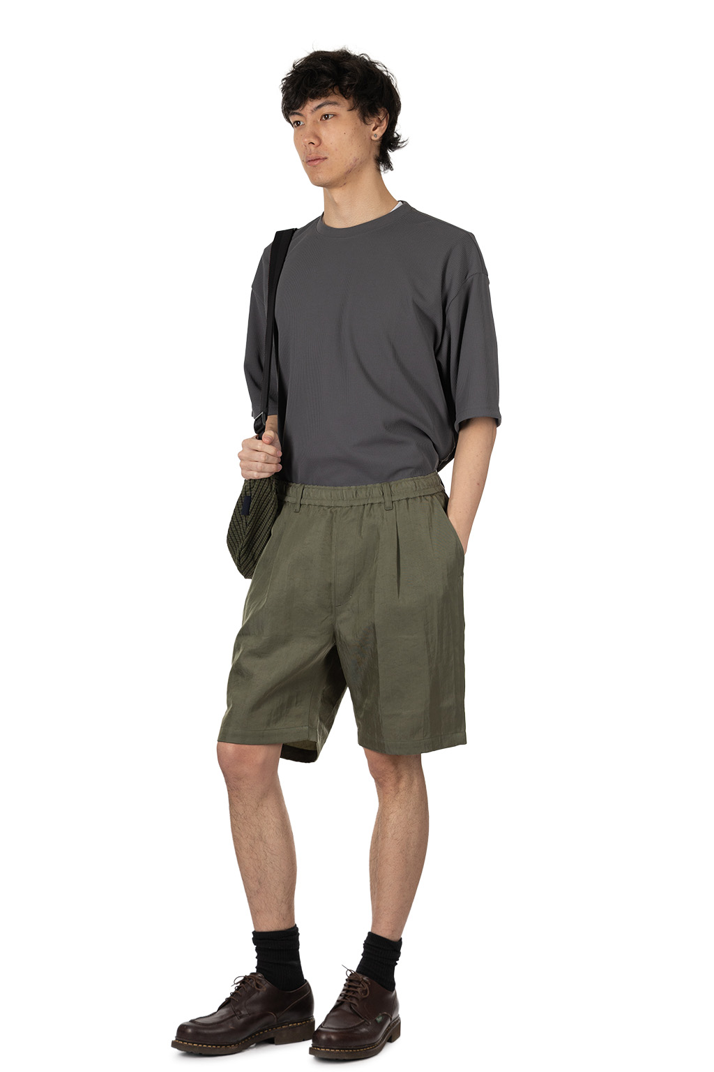 Manual Alphabet - Nylon Twill Shorts - Sage