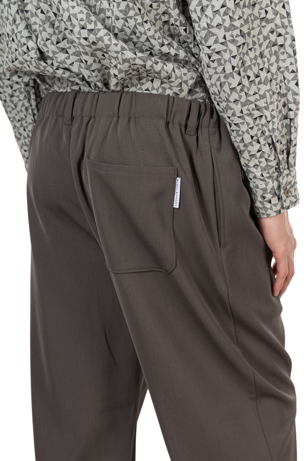 Manual Alphabet - Polyester Twill Tapered Pants - Charcoal