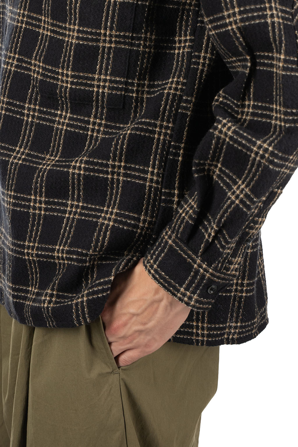 Manual Alphabet - Tweedy check Shirt - Black