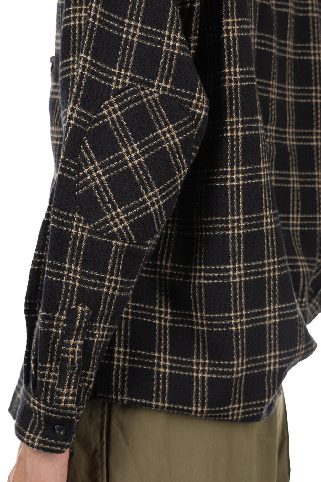 Manual Alphabet - Tweedy check Shirt - Black